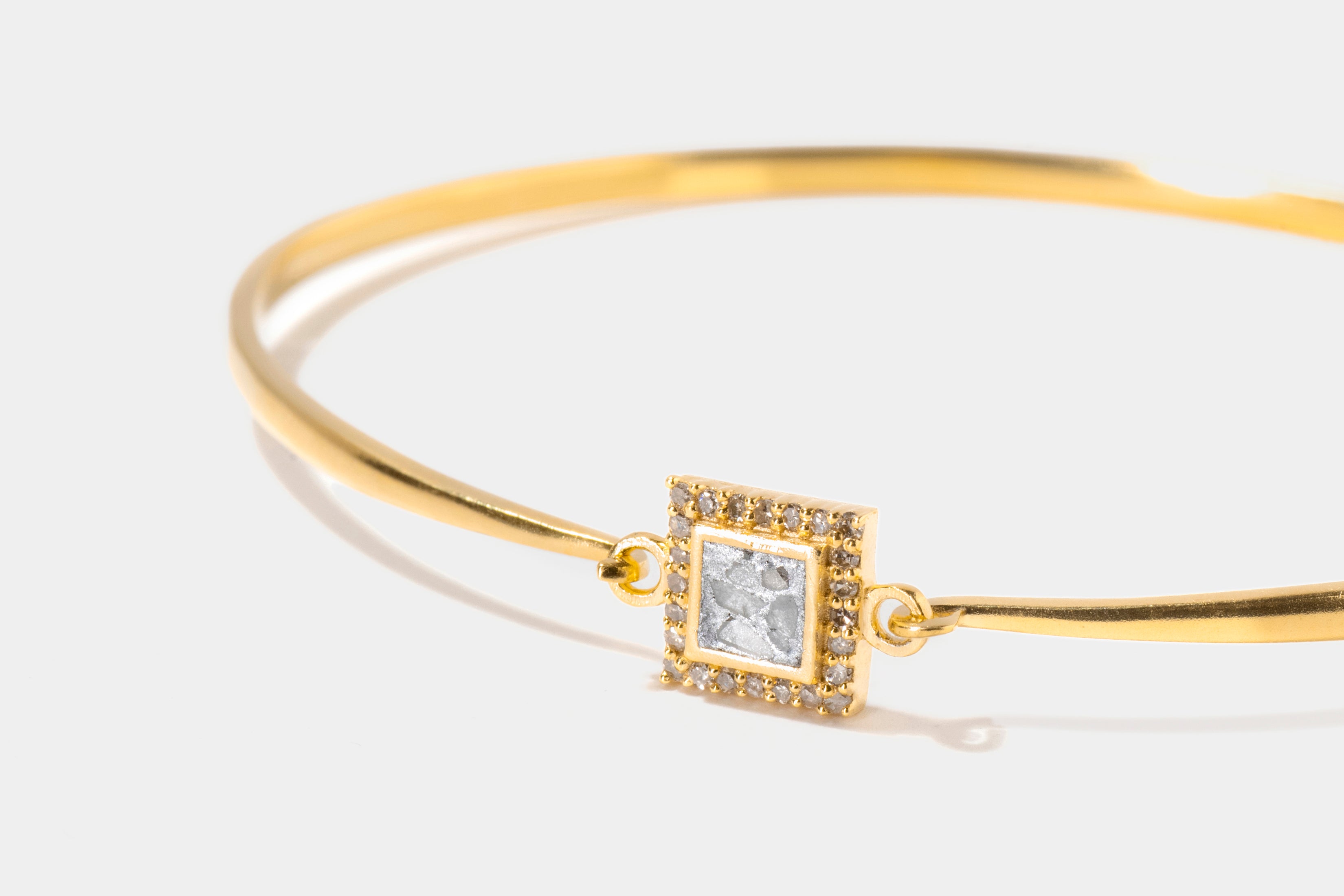 Nava  Square Gold Vermeil Bangle Bracelet