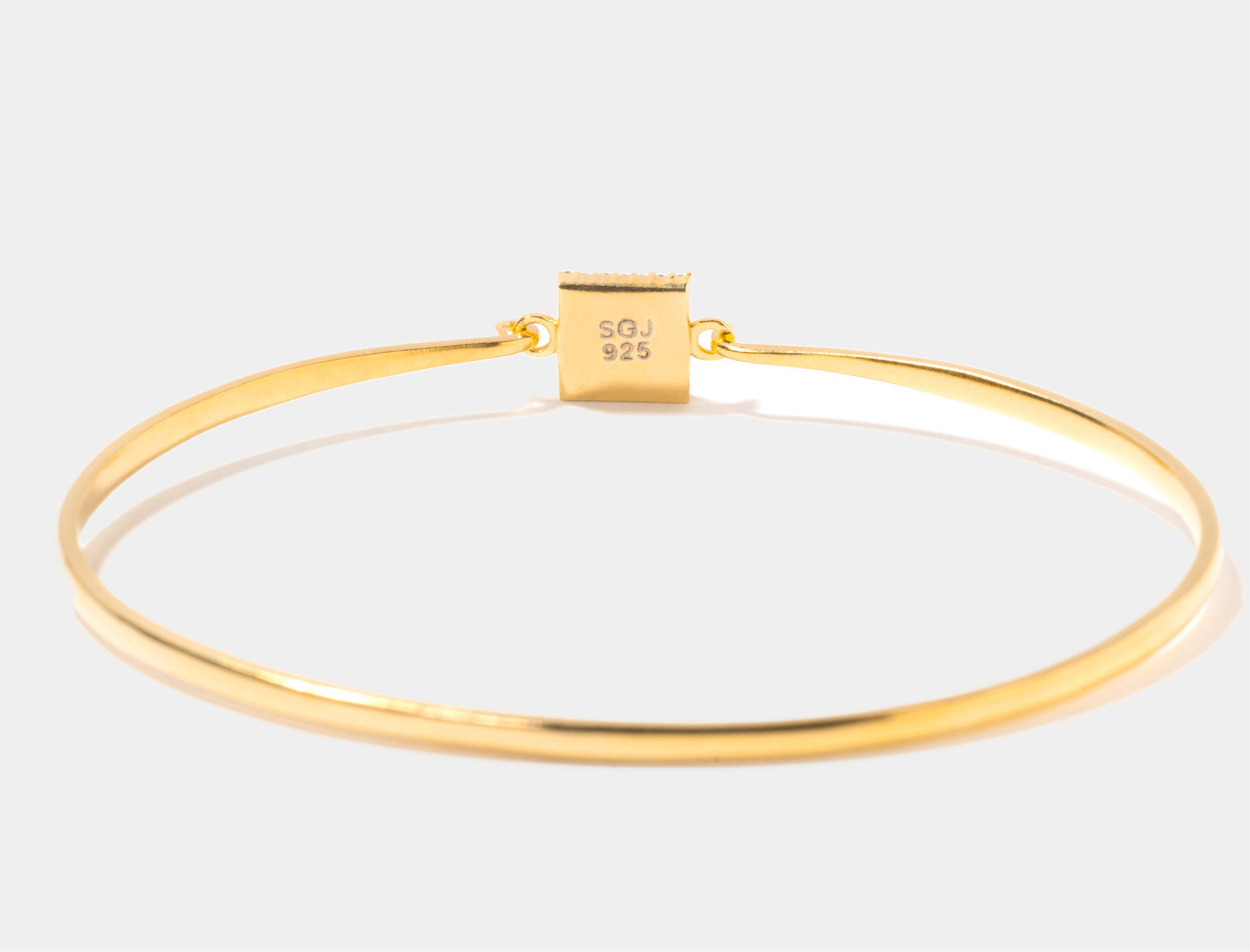 Nava  Square Gold Vermeil Bangle Bracelet