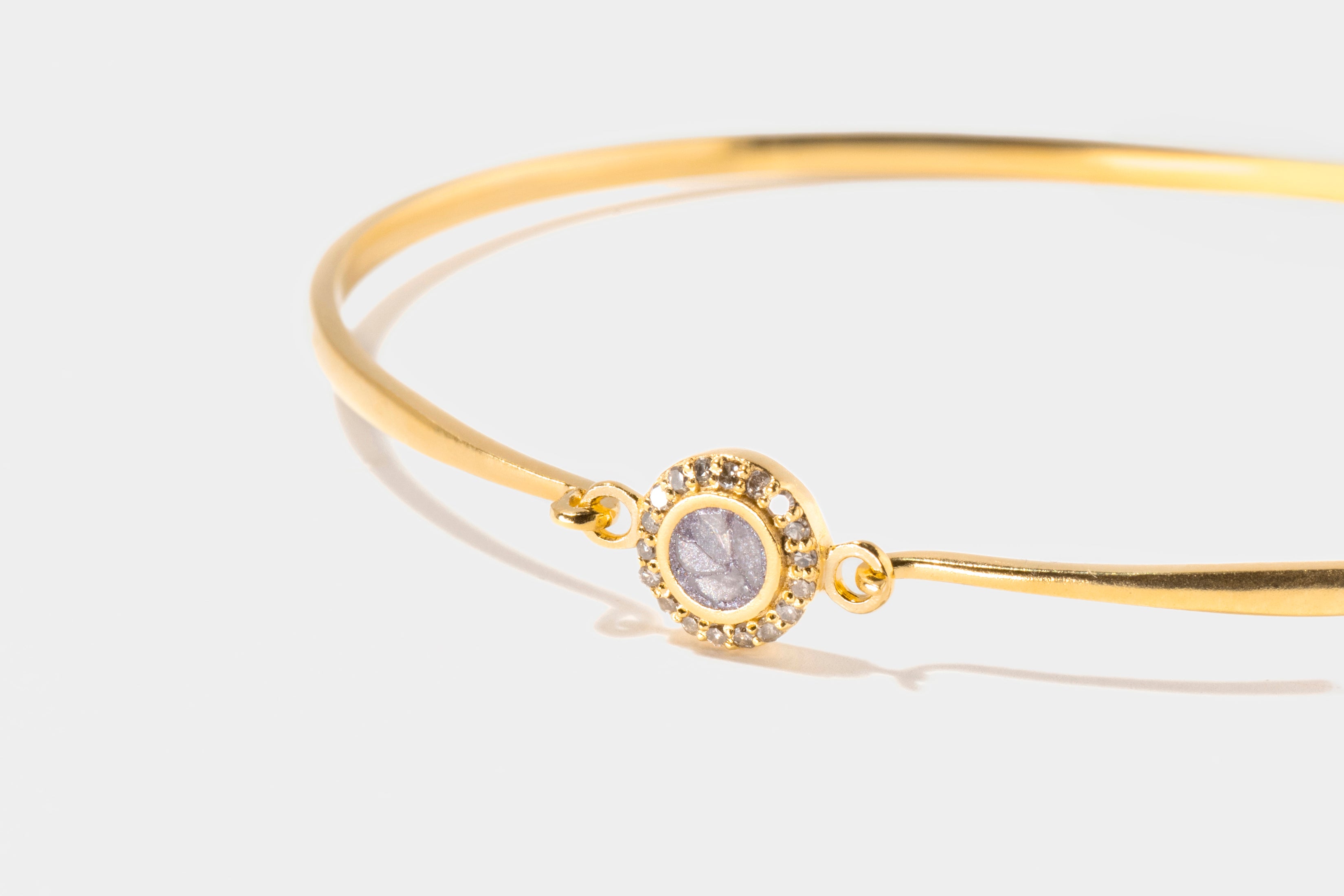 Dagny Round Gold Vermeil Bangle Bracelet