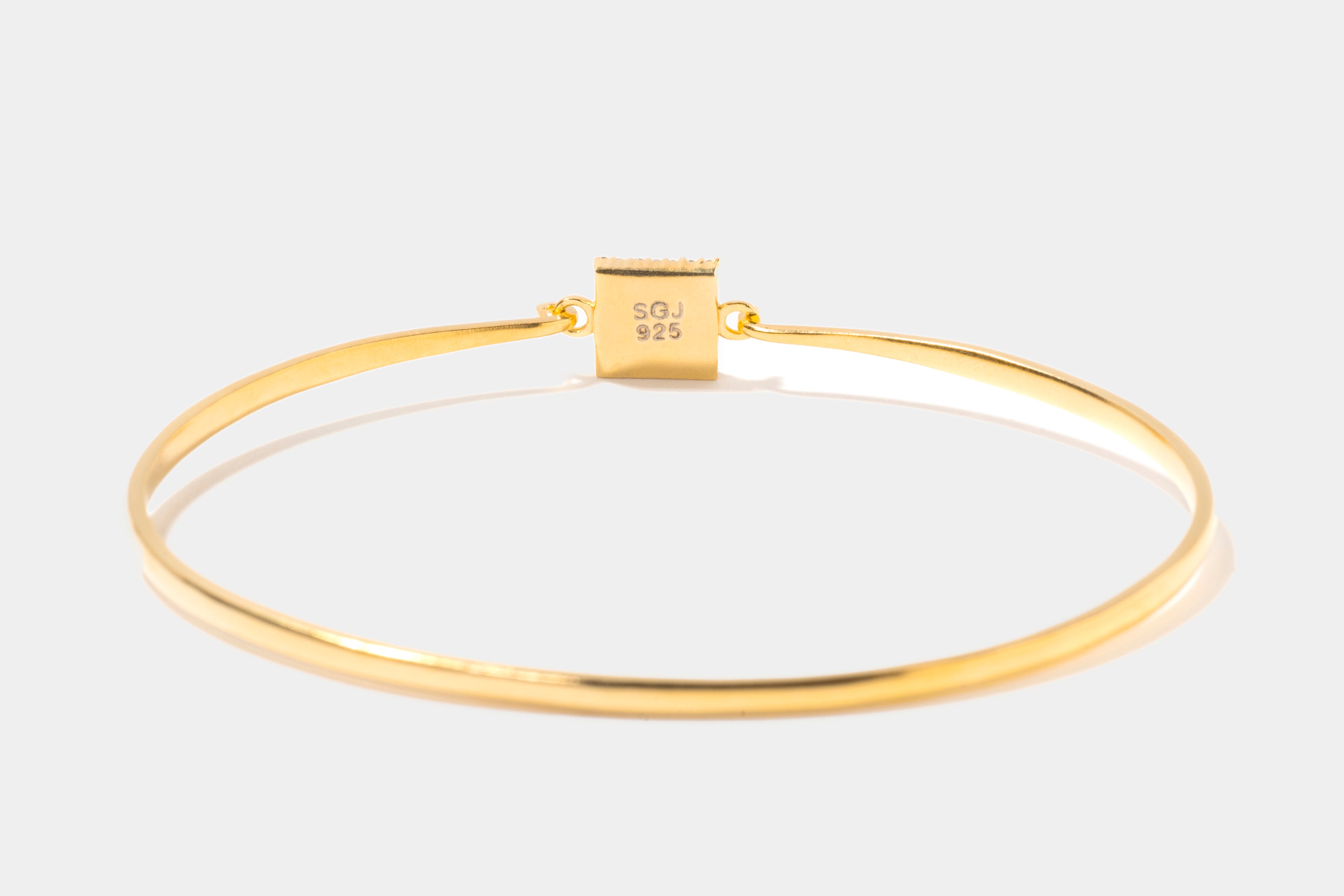 Nava  Square Gold Vermeil Bangle Bracelet