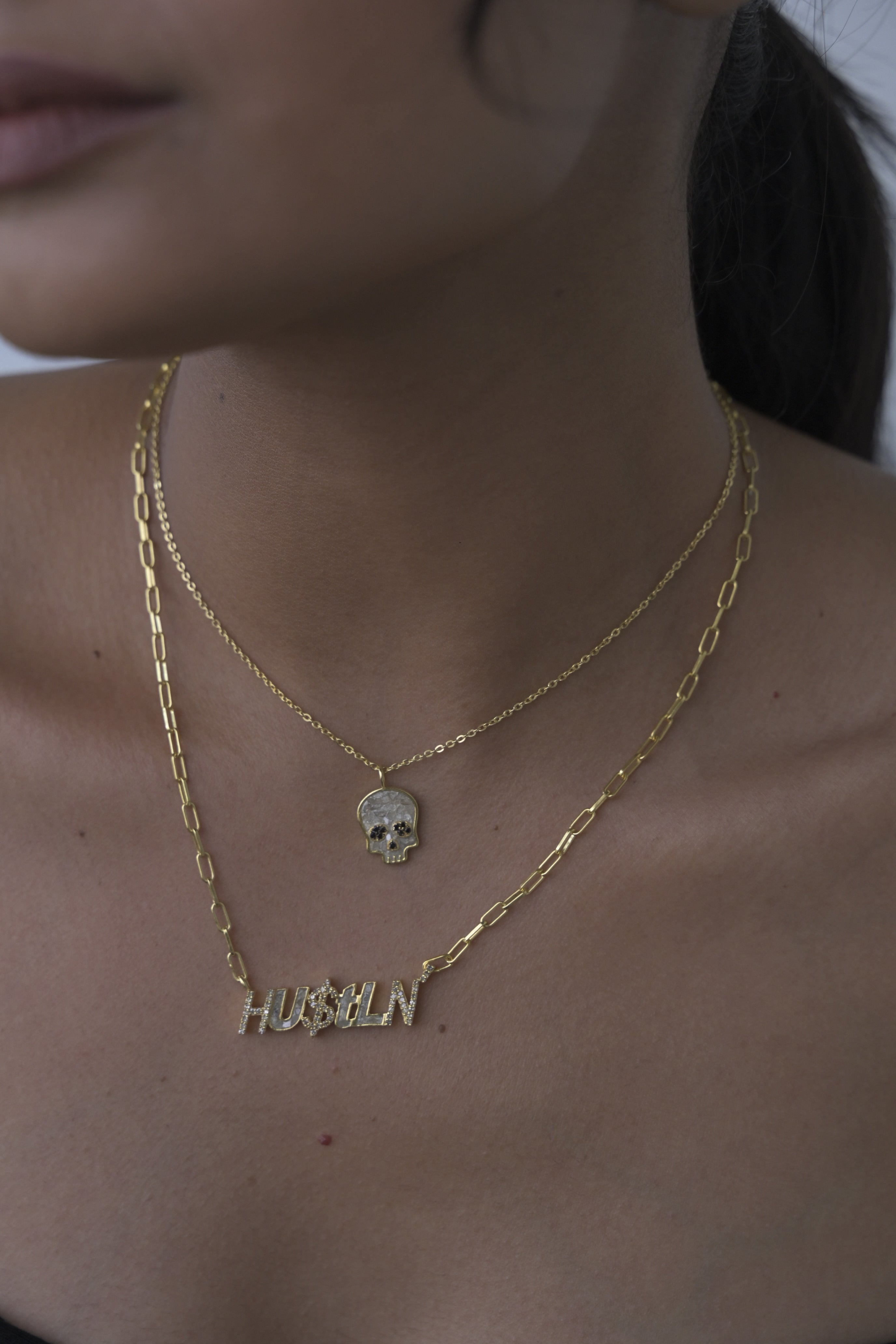 Skull Gold Vermeil Pendant Necklace I I