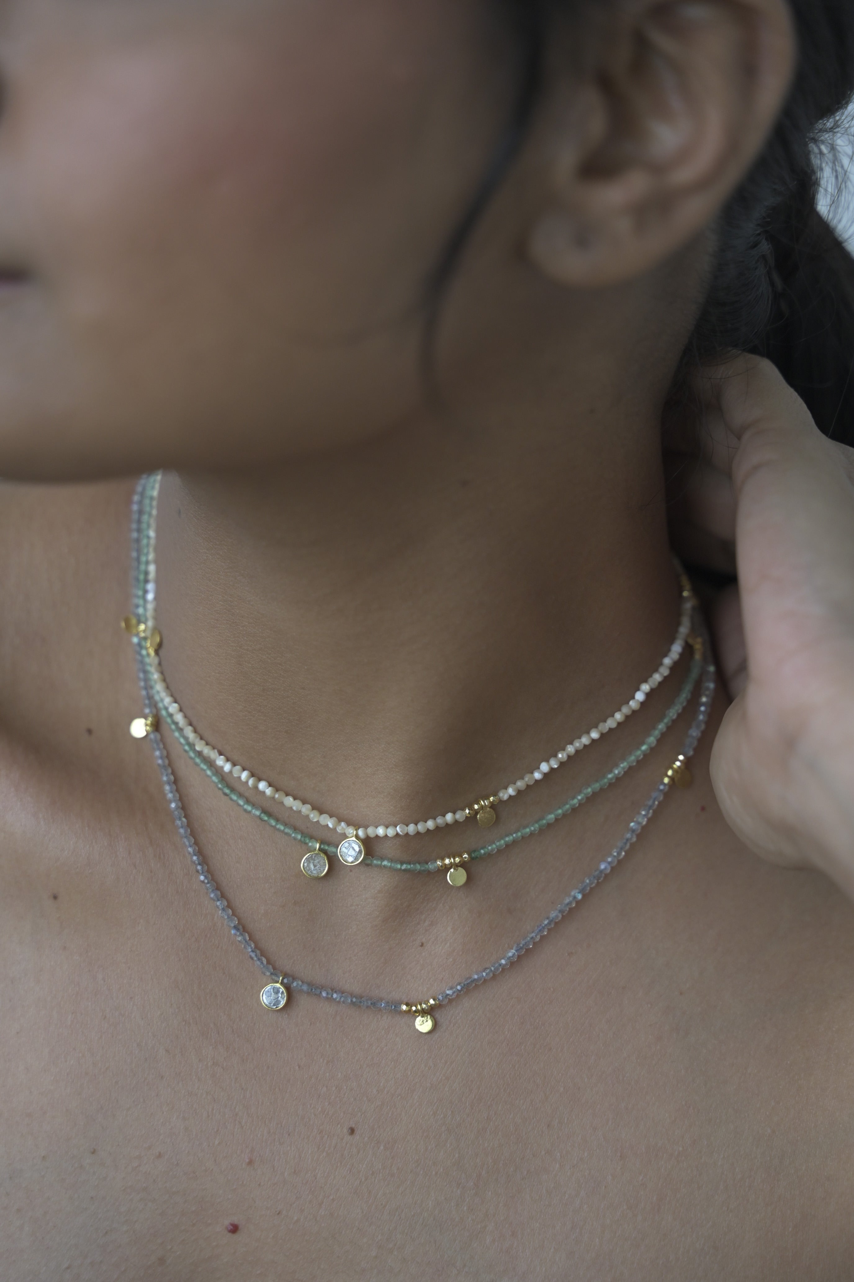 Margot Round Beaded Gold Vermeil Necklace