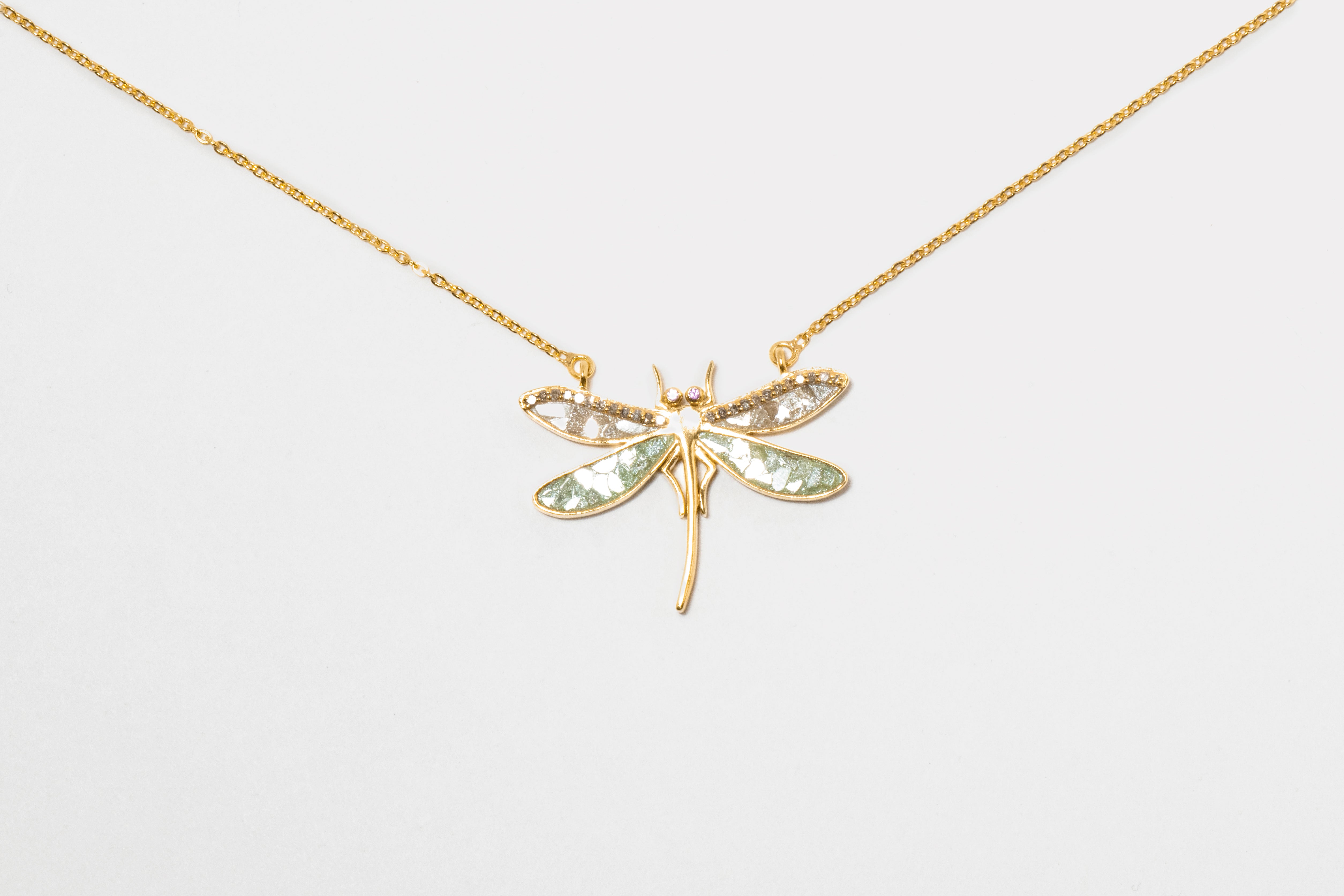 Dragonfly Gold Vermeil Pendant Necklace