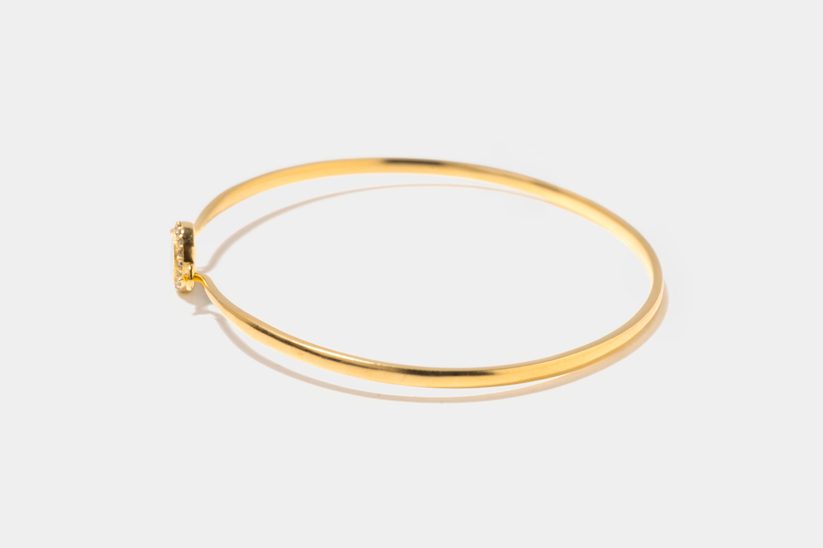 Dagny Round Gold Vermeil Bangle Bracelet