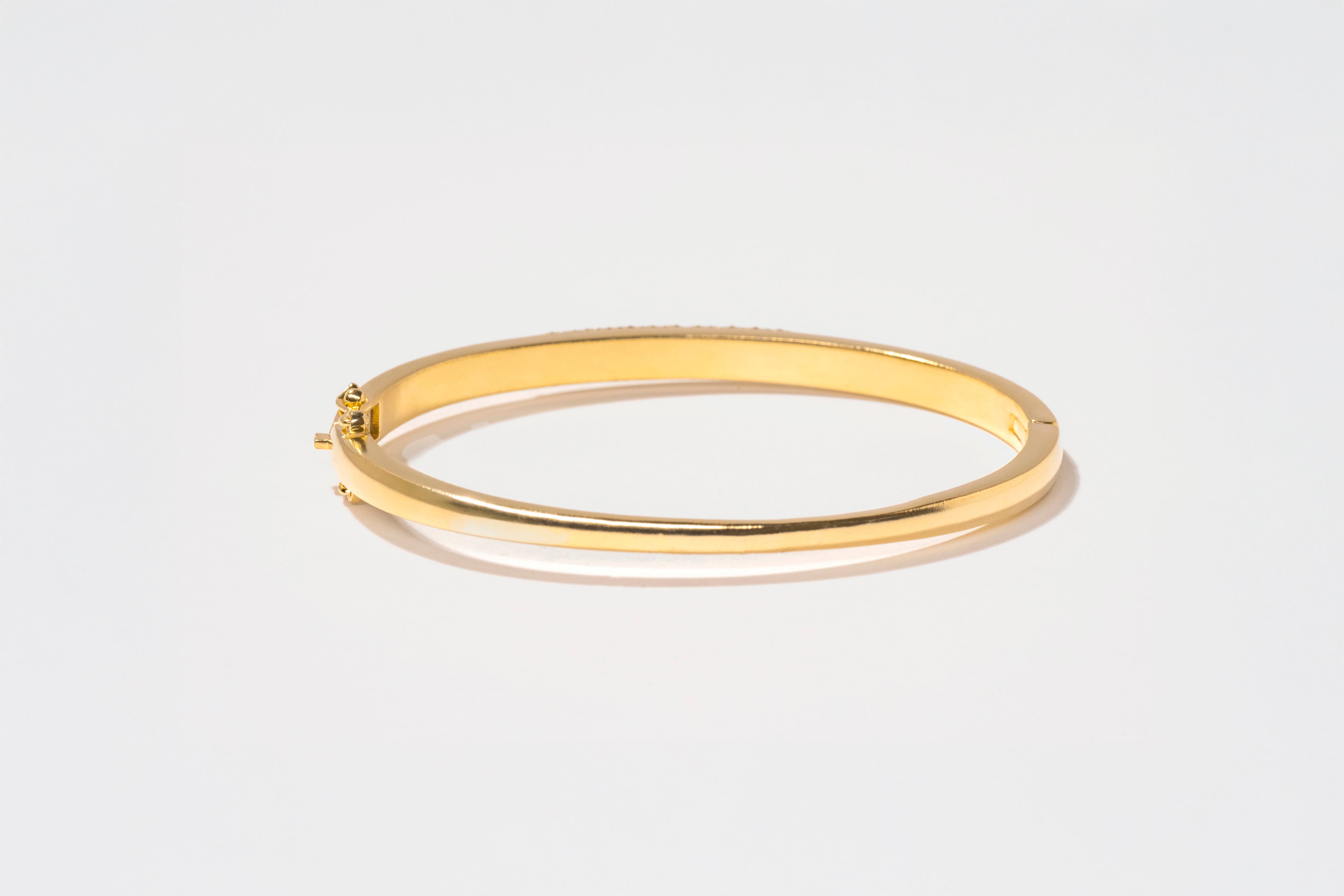 Beeja Pave Diamond Gold Vermeil Bangle Bracelet