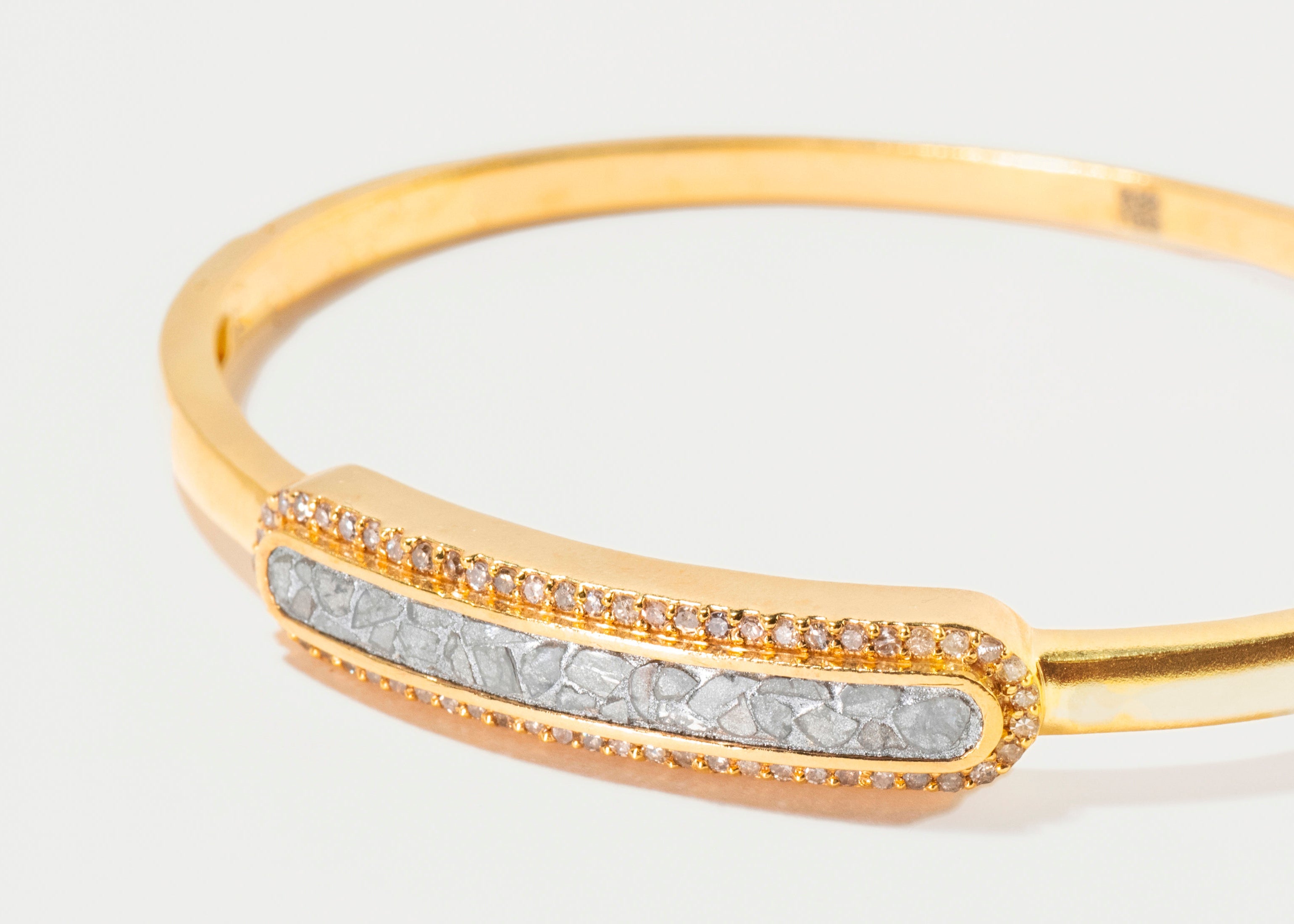 Beeja Pave Diamond Gold Vermeil Bangle Bracelet