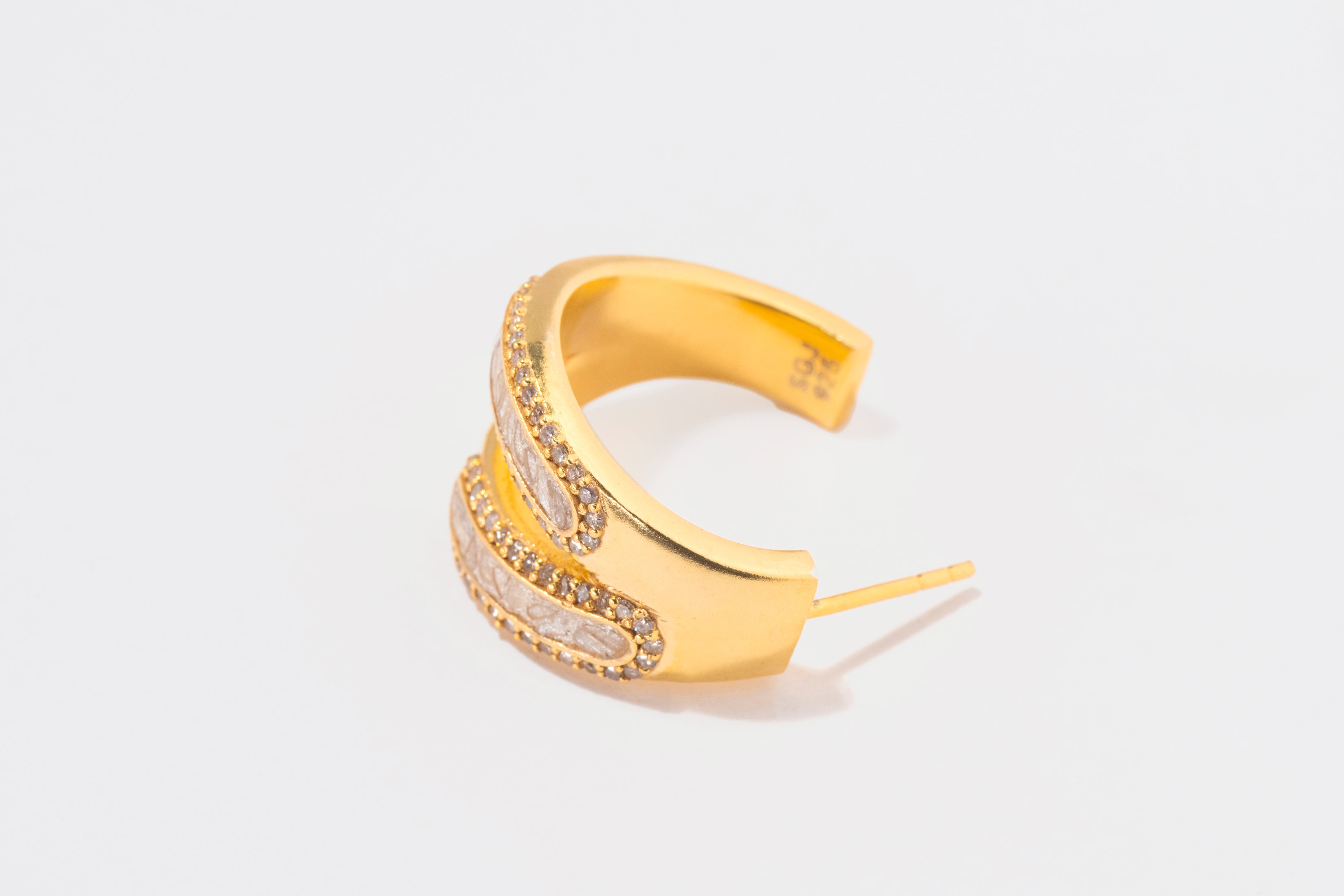 Beeja Gold Vermeil Double Hoop Earrings
