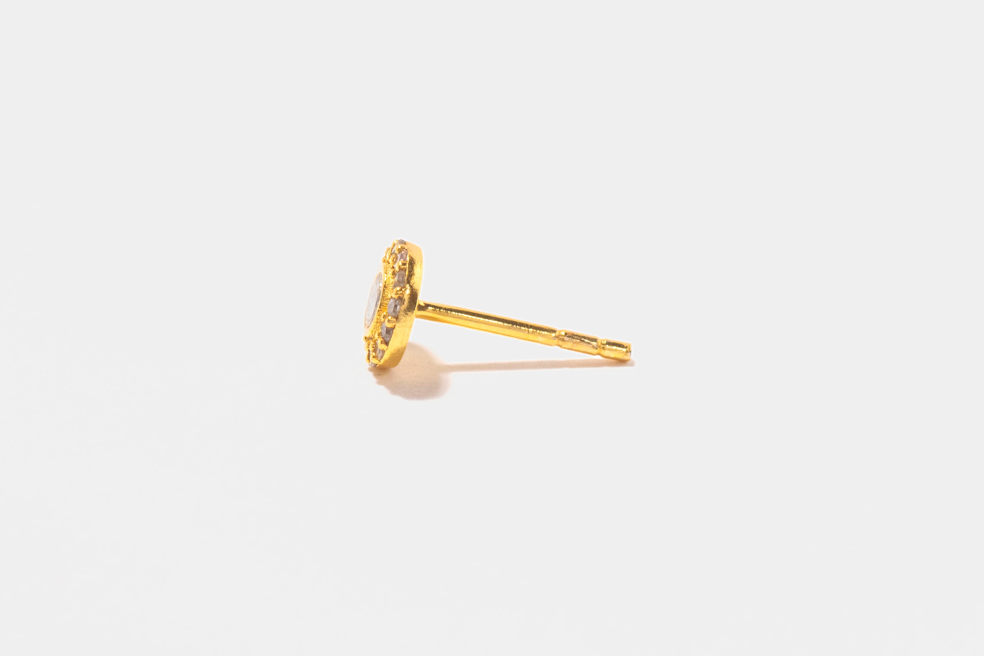 Dagny Round Gold Vermeil Stud Earrings
