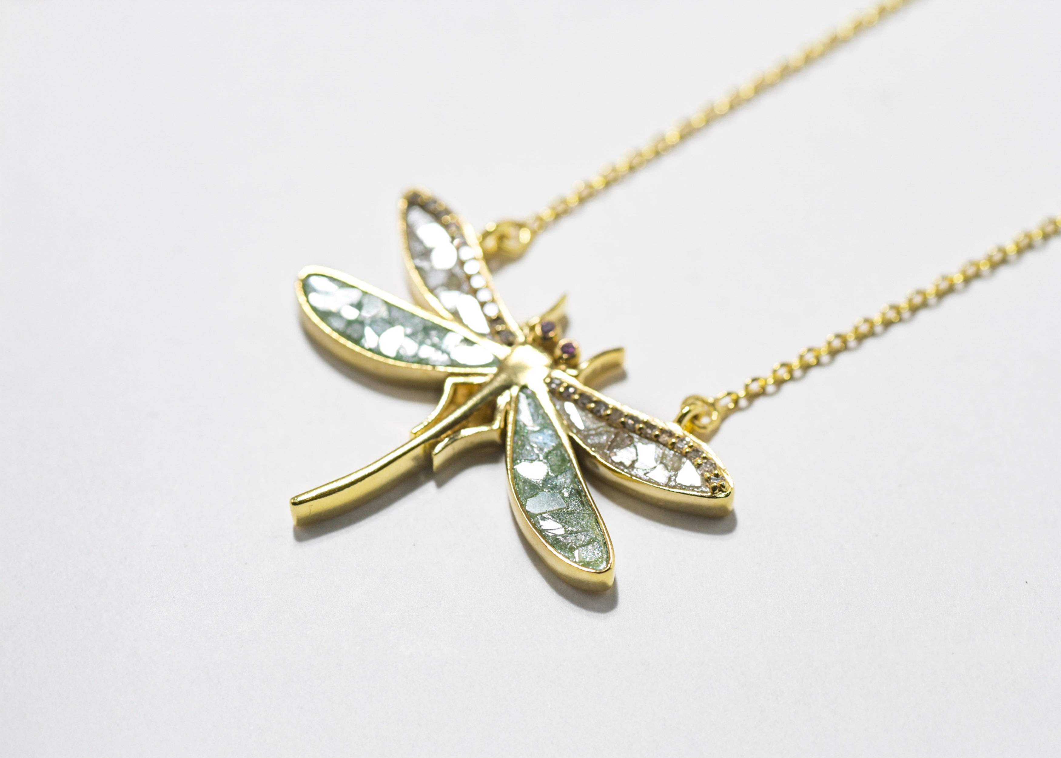 Dragonfly Gold Vermeil Pendant Necklace
