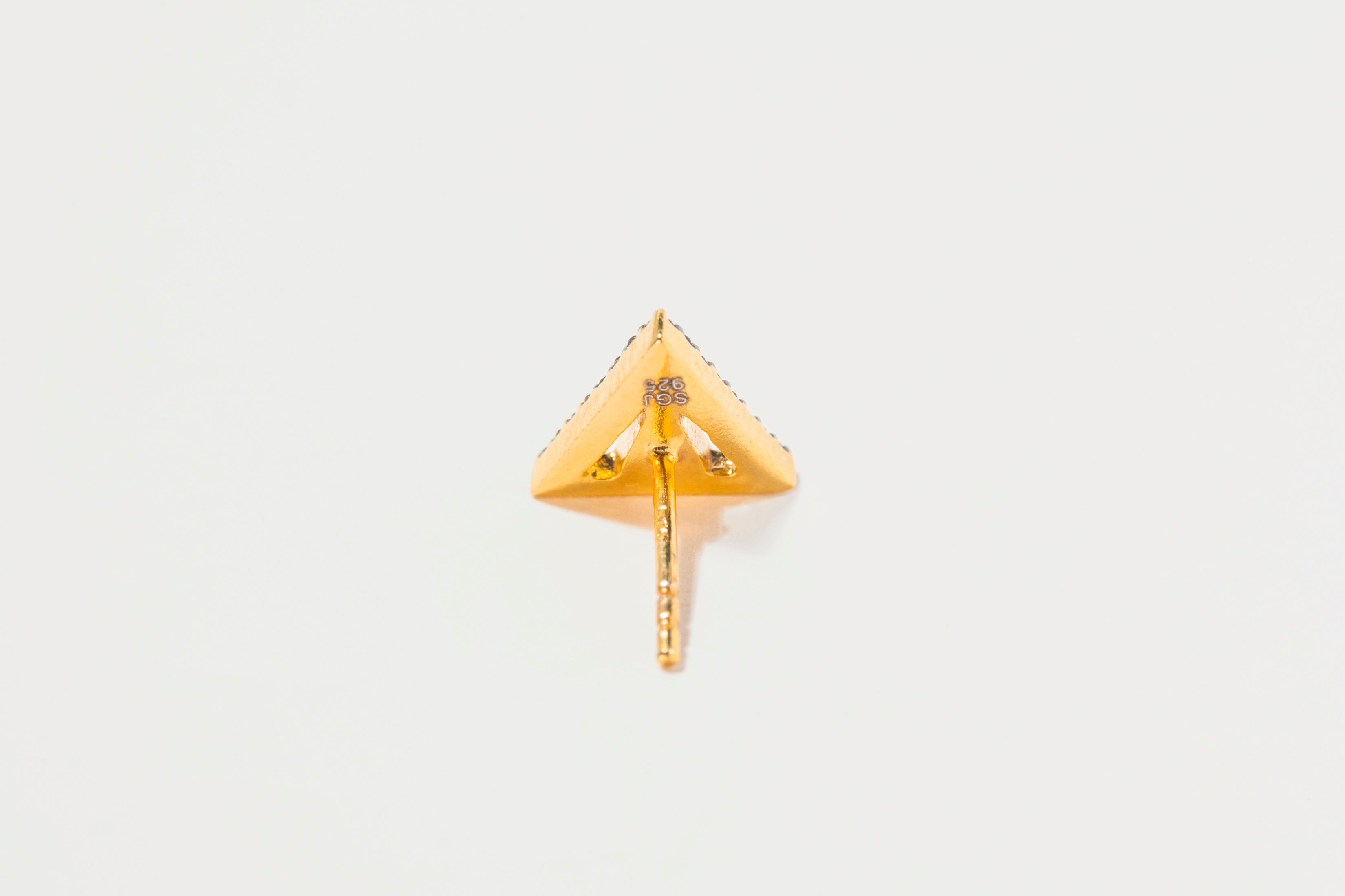Enkel Black Diamonds Gold Vermeil Stud Earrings