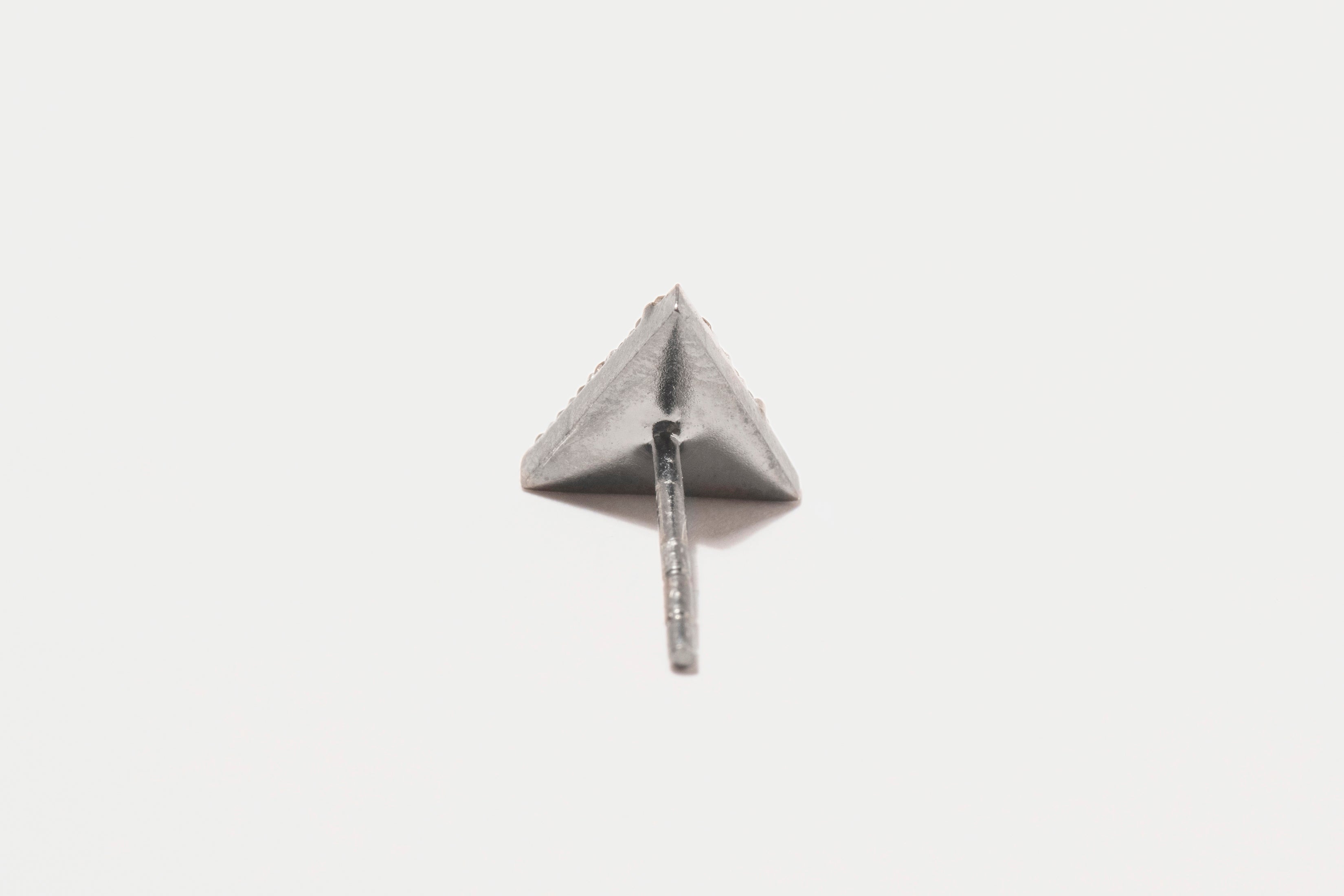 Odoti Triangle Oxidized Silver Stud Earrings