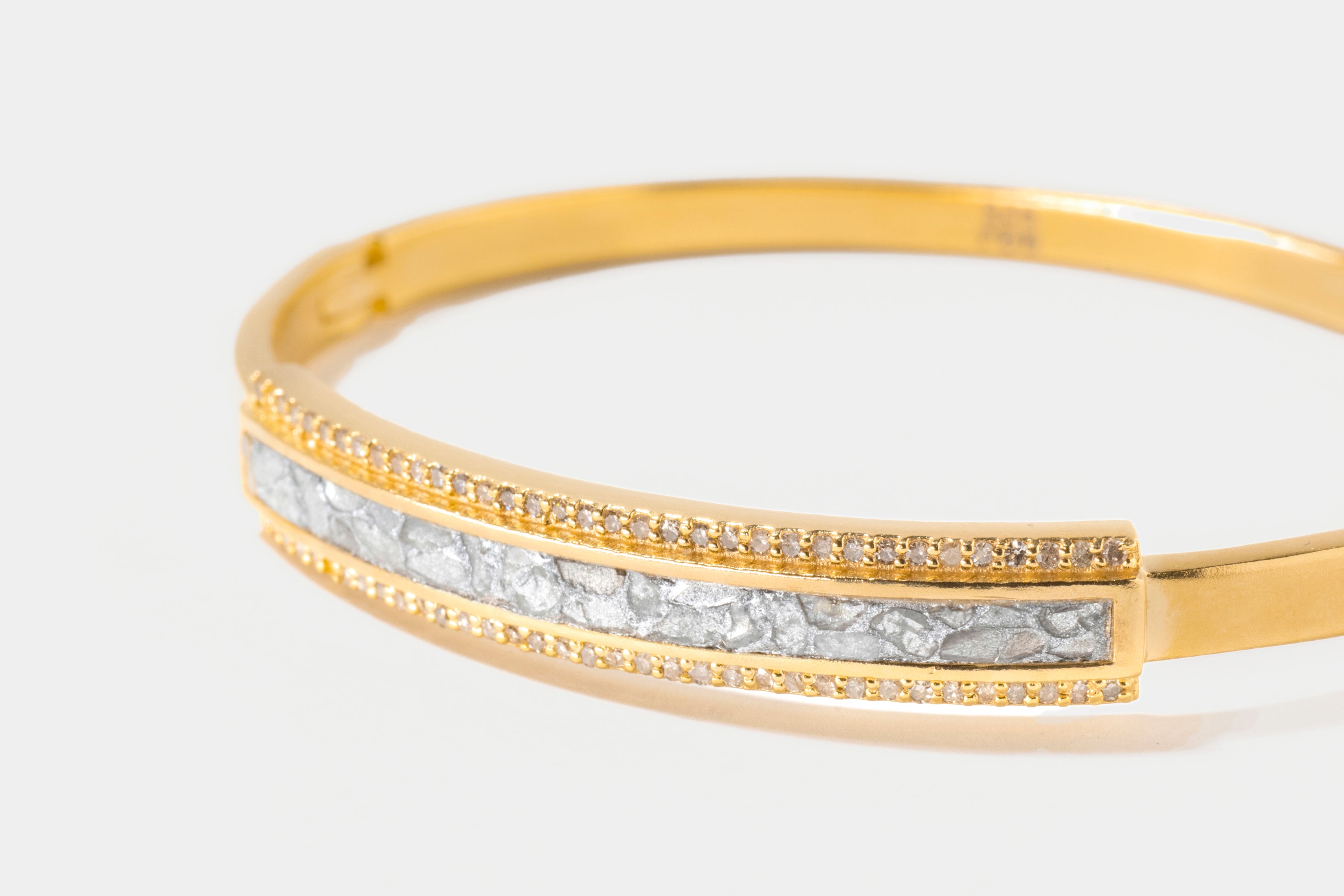 Hapur Pave Diamond Gold Vermeil Bangle Bracelet