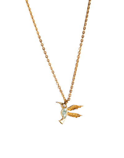 Hummingbird Gold Vermeil Pendant Necklace