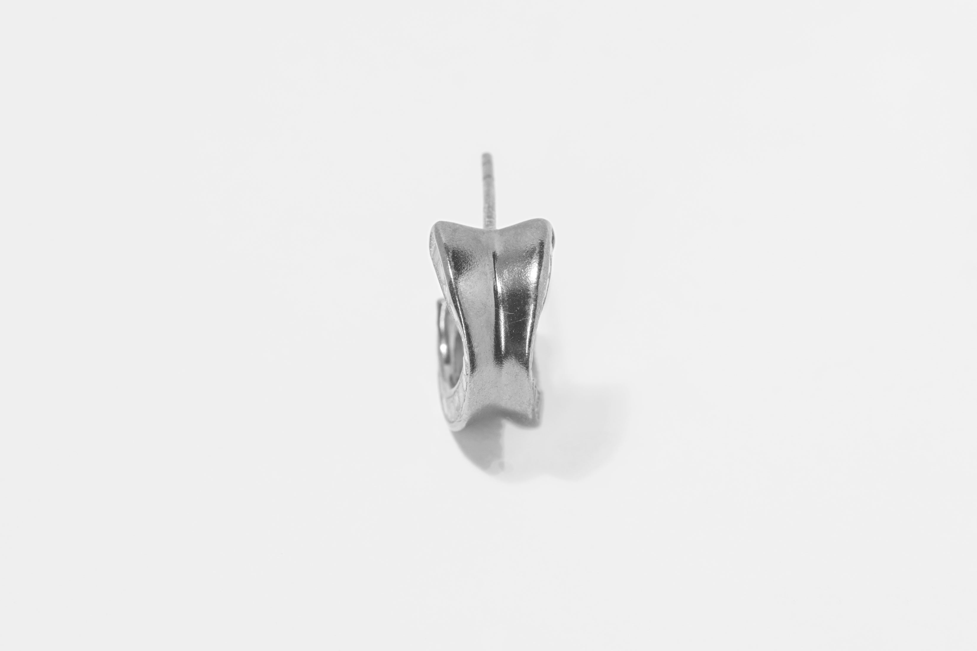Janmay Oxidized Silver Huggy Earrings