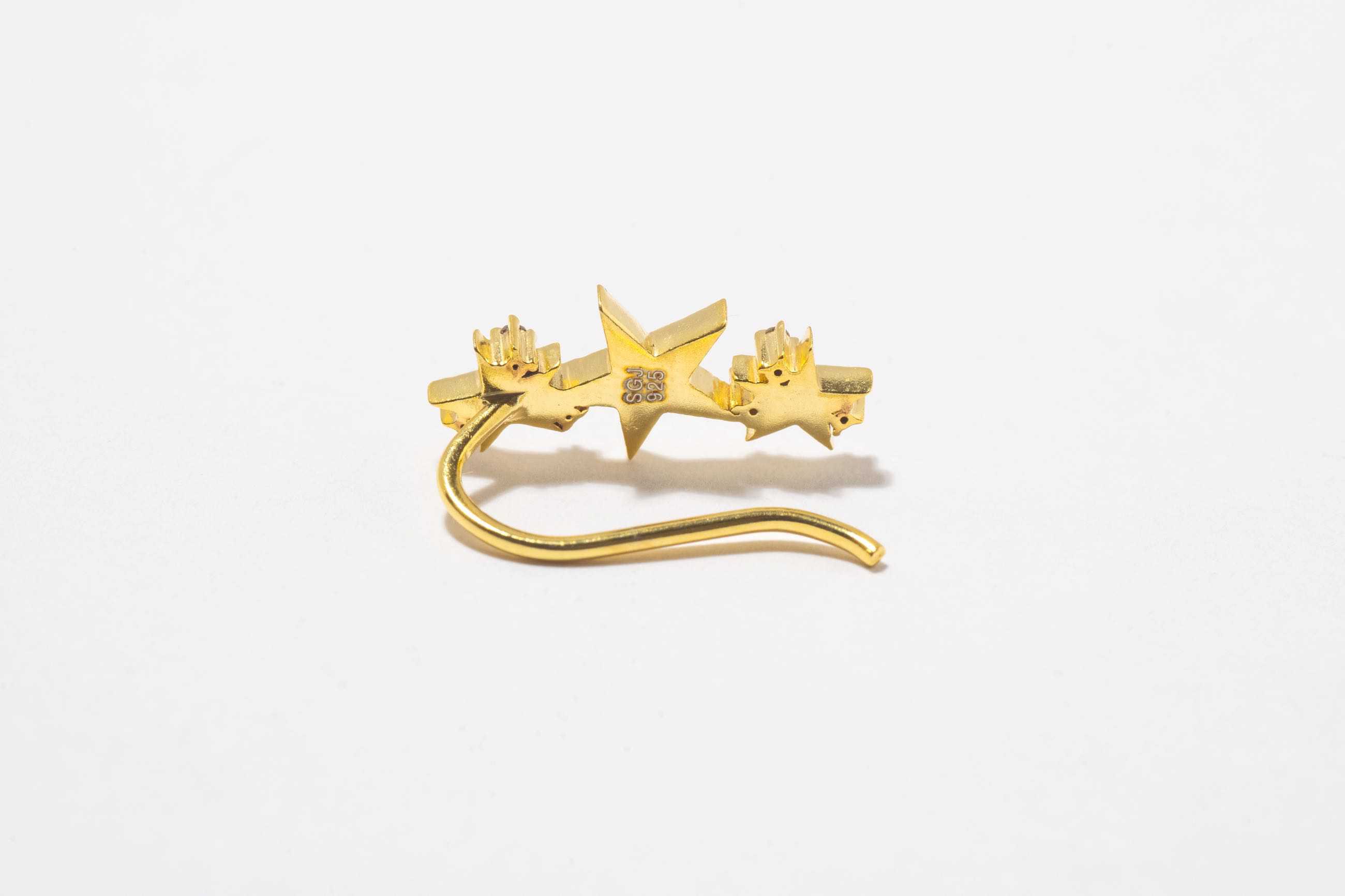 Kiah Star Gold Vermeil Ear Crawler Earrings