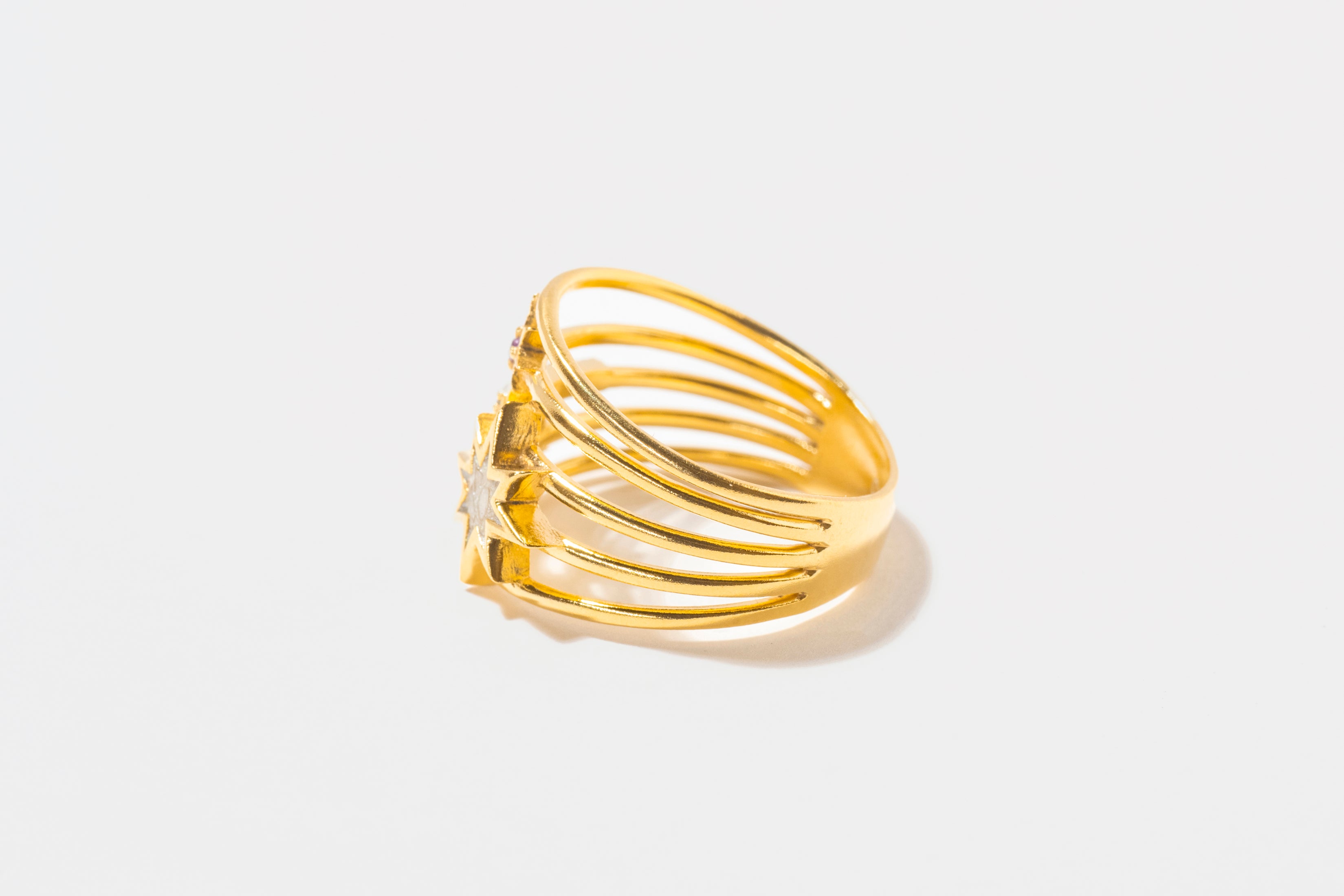 Nash Stack Gold Vermeil Ring