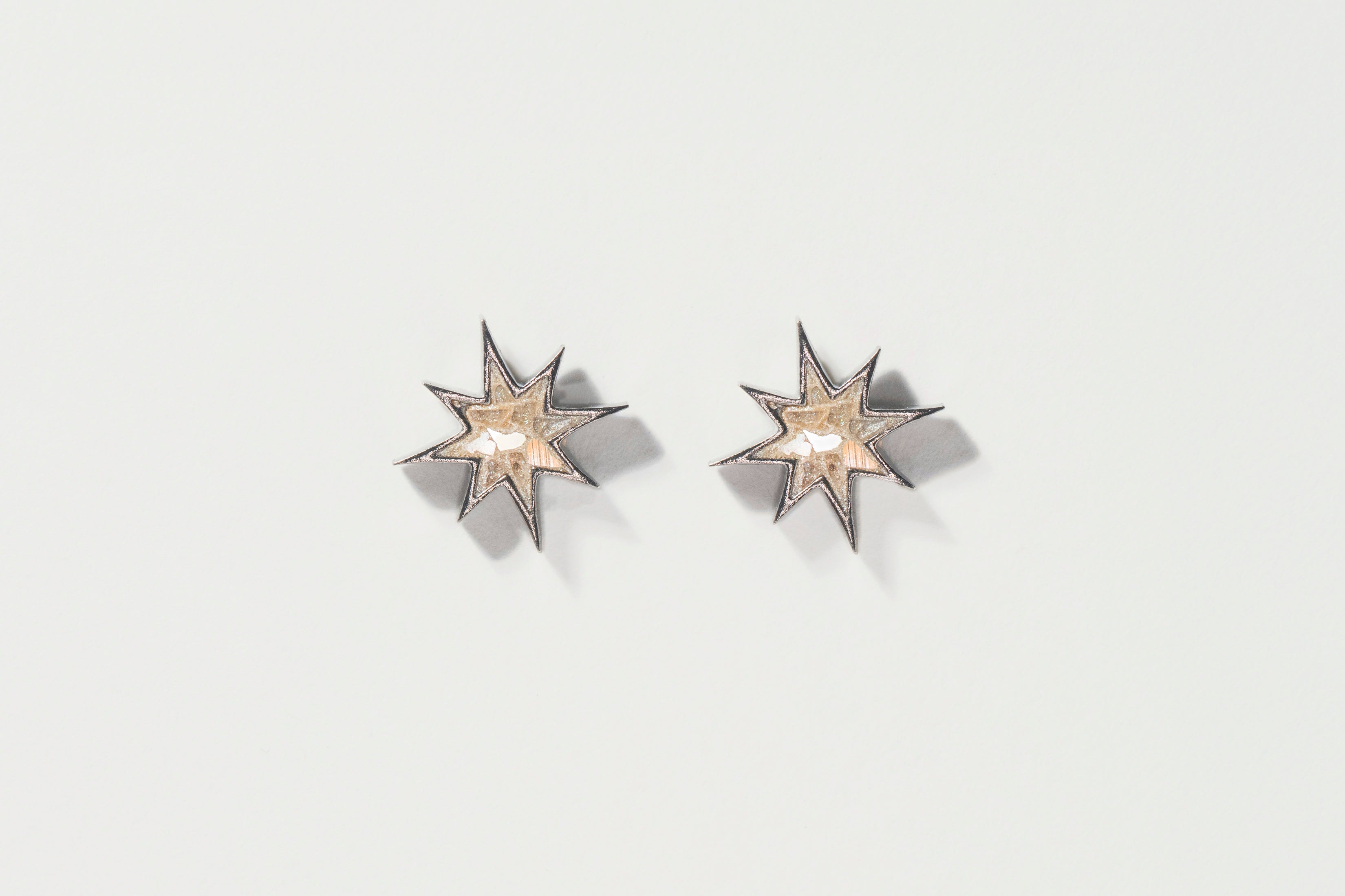 Nash Oxidized Silver Stud Earrings