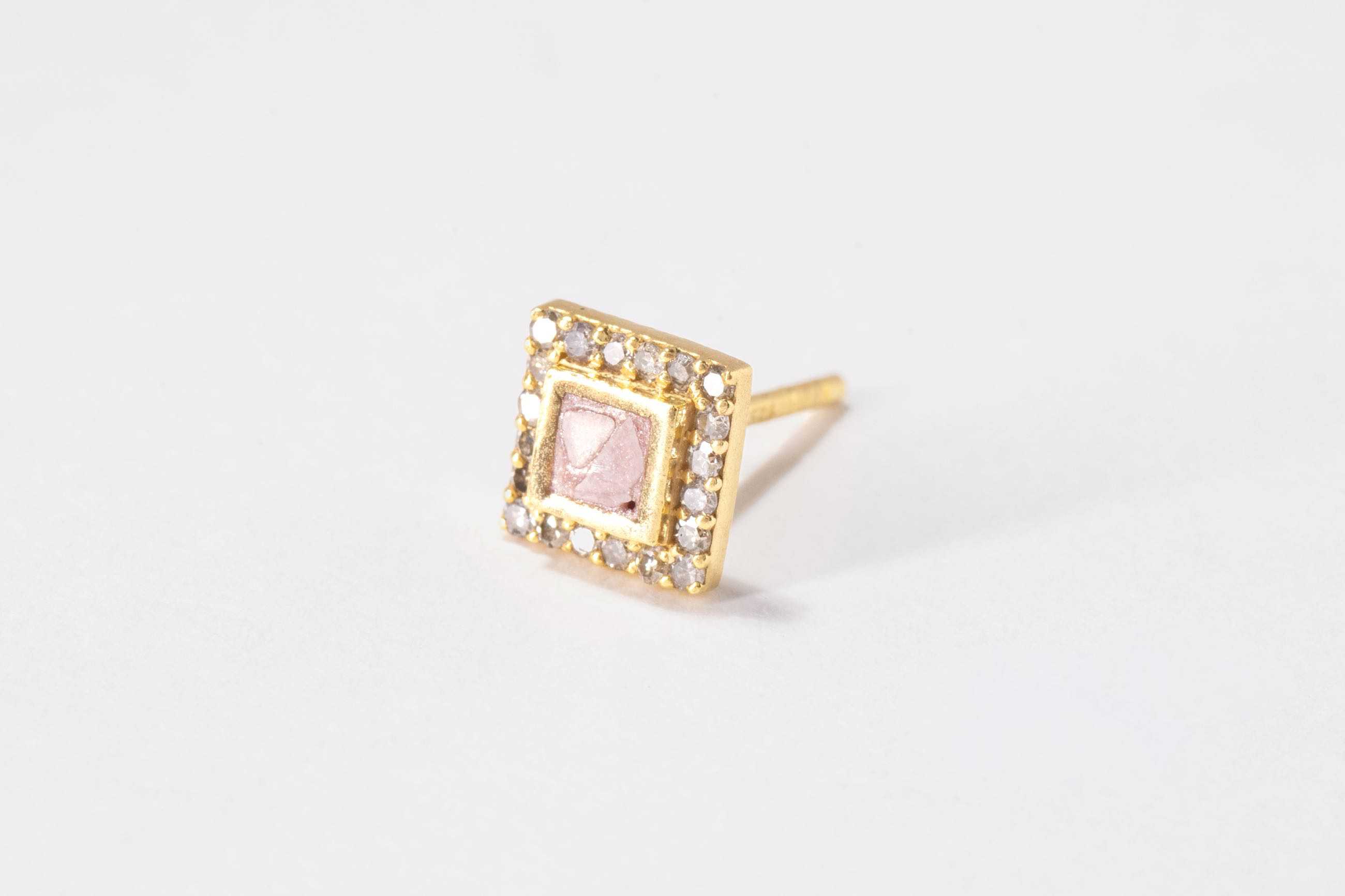 Nava Square Gold Vermeil Stud Earrings