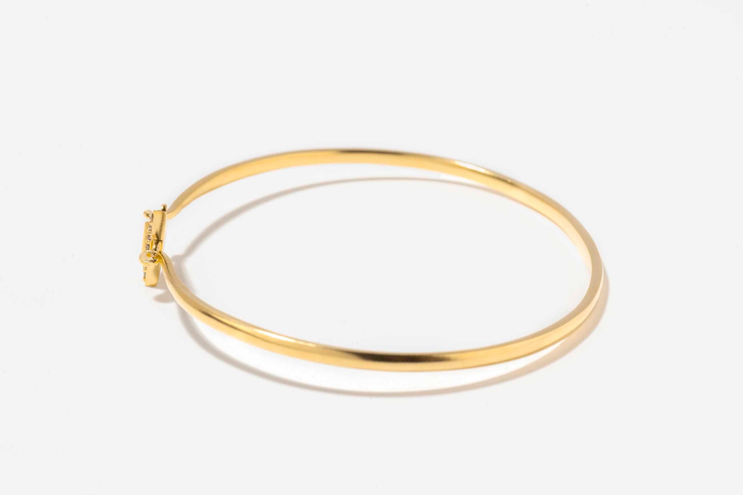 Odoti  Triangle Gold Vermeil Bangle Bracelet