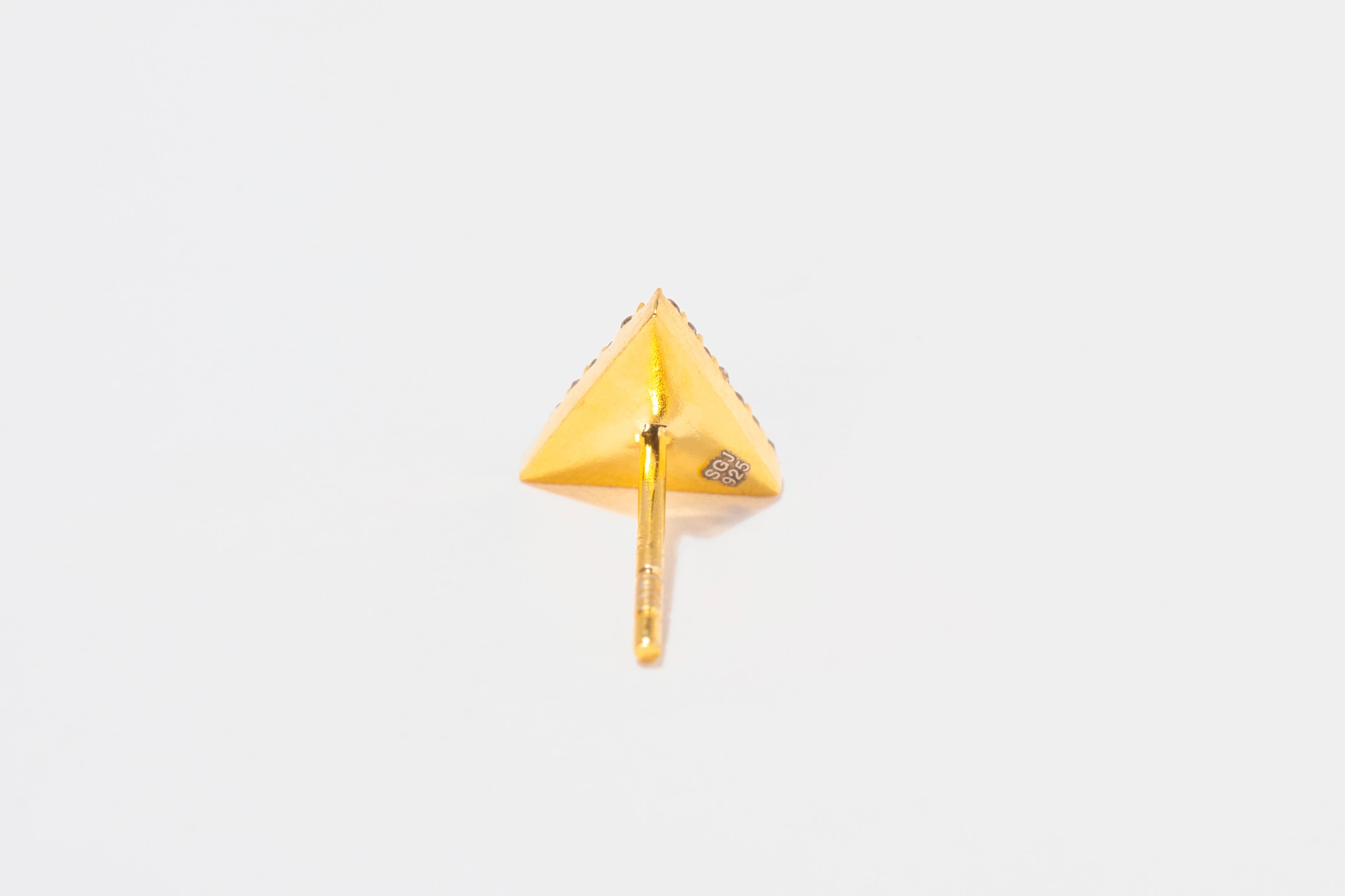 Odoti Triangle Gold Vermeil Stud Earrings
