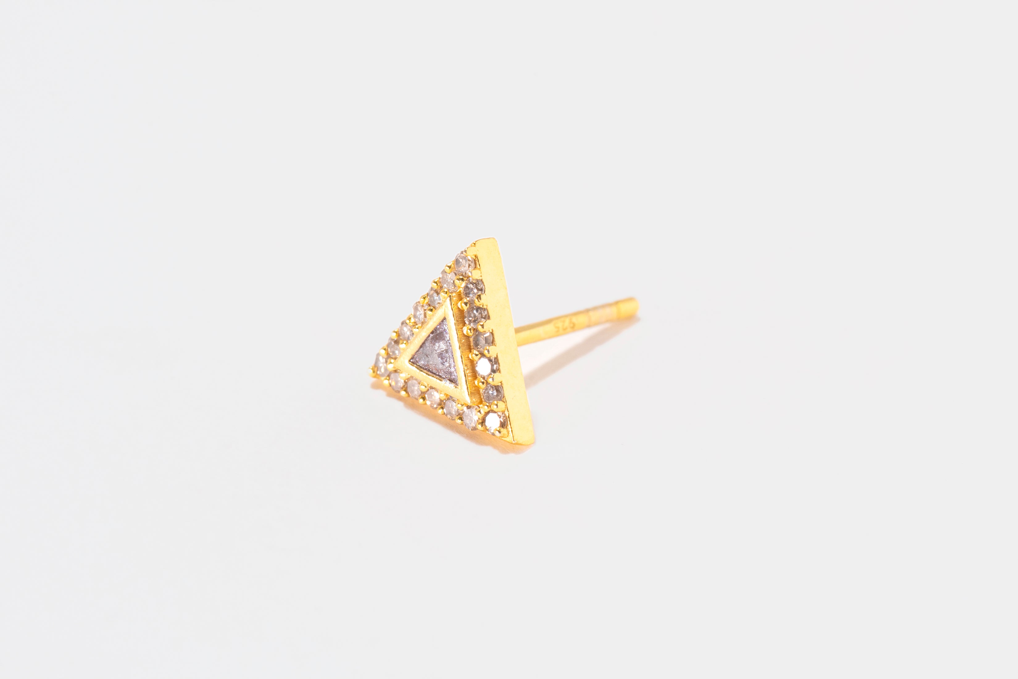 Odoti Triangle Gold Vermeil Stud Earrings