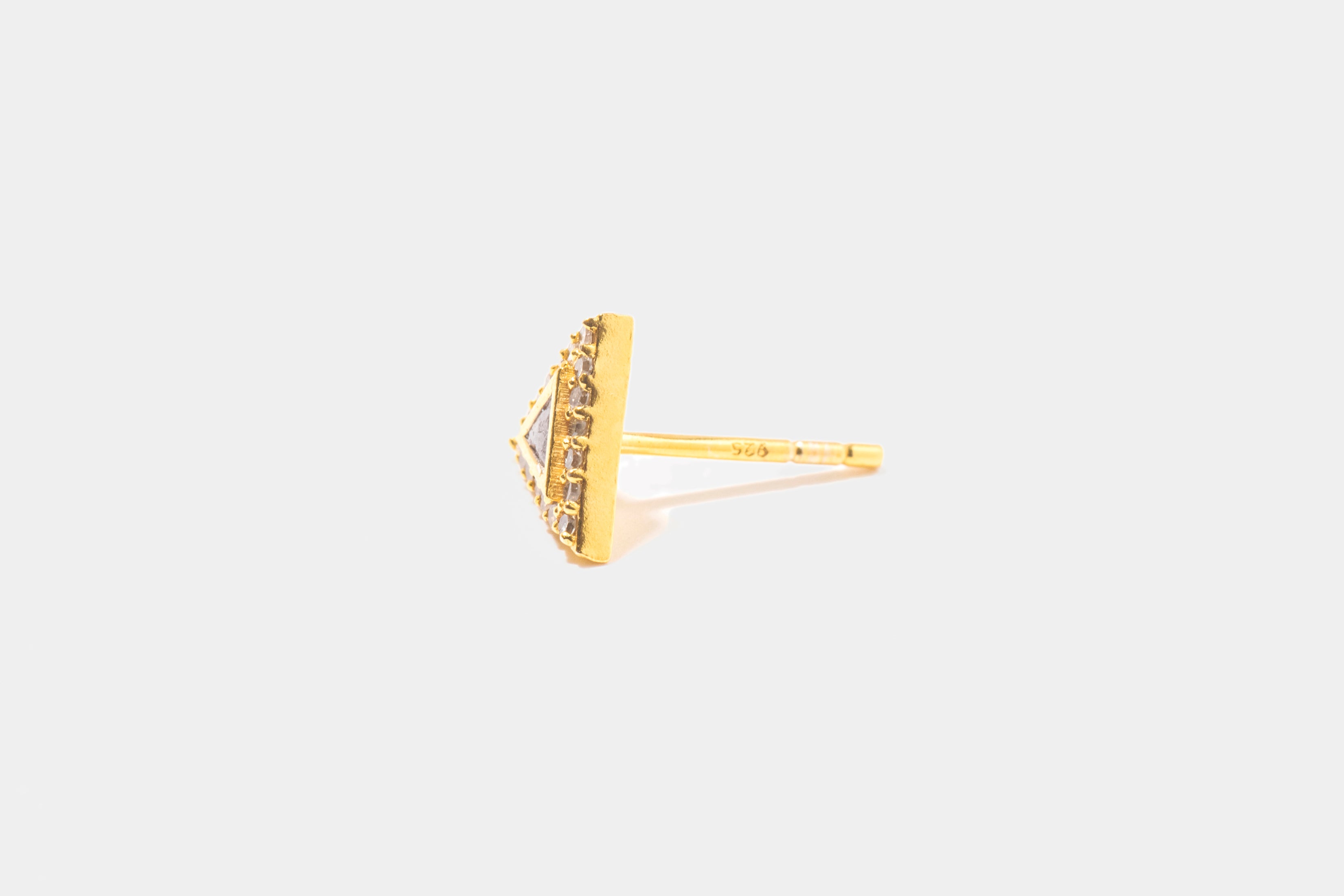 Odoti Triangle Gold Vermeil Stud Earrings