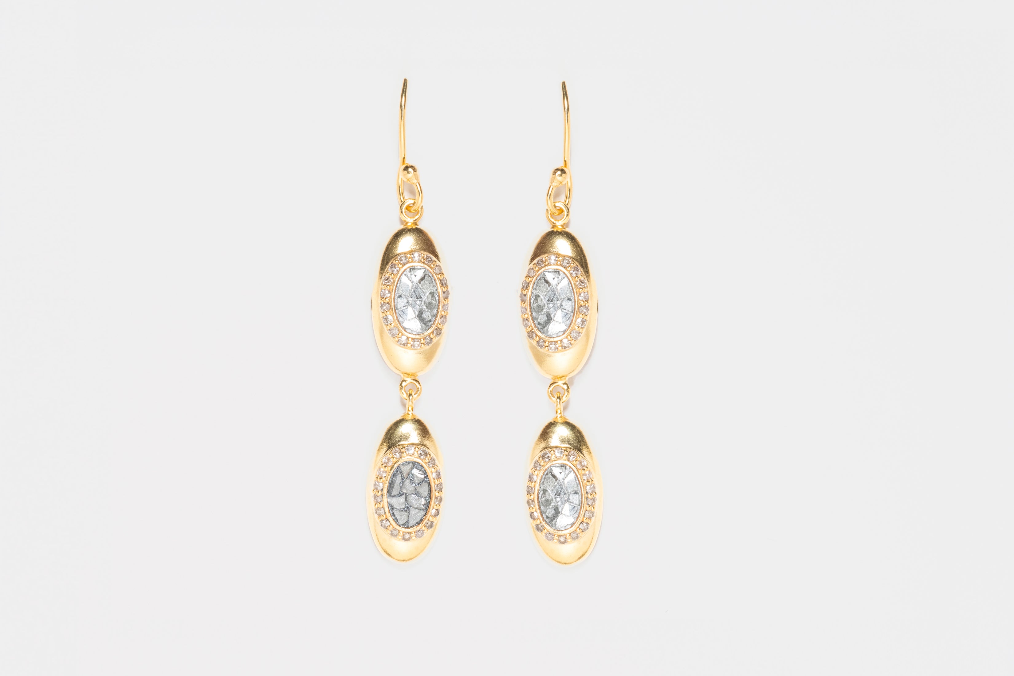 Oriana Double Drop Gold Vermeil Earrings