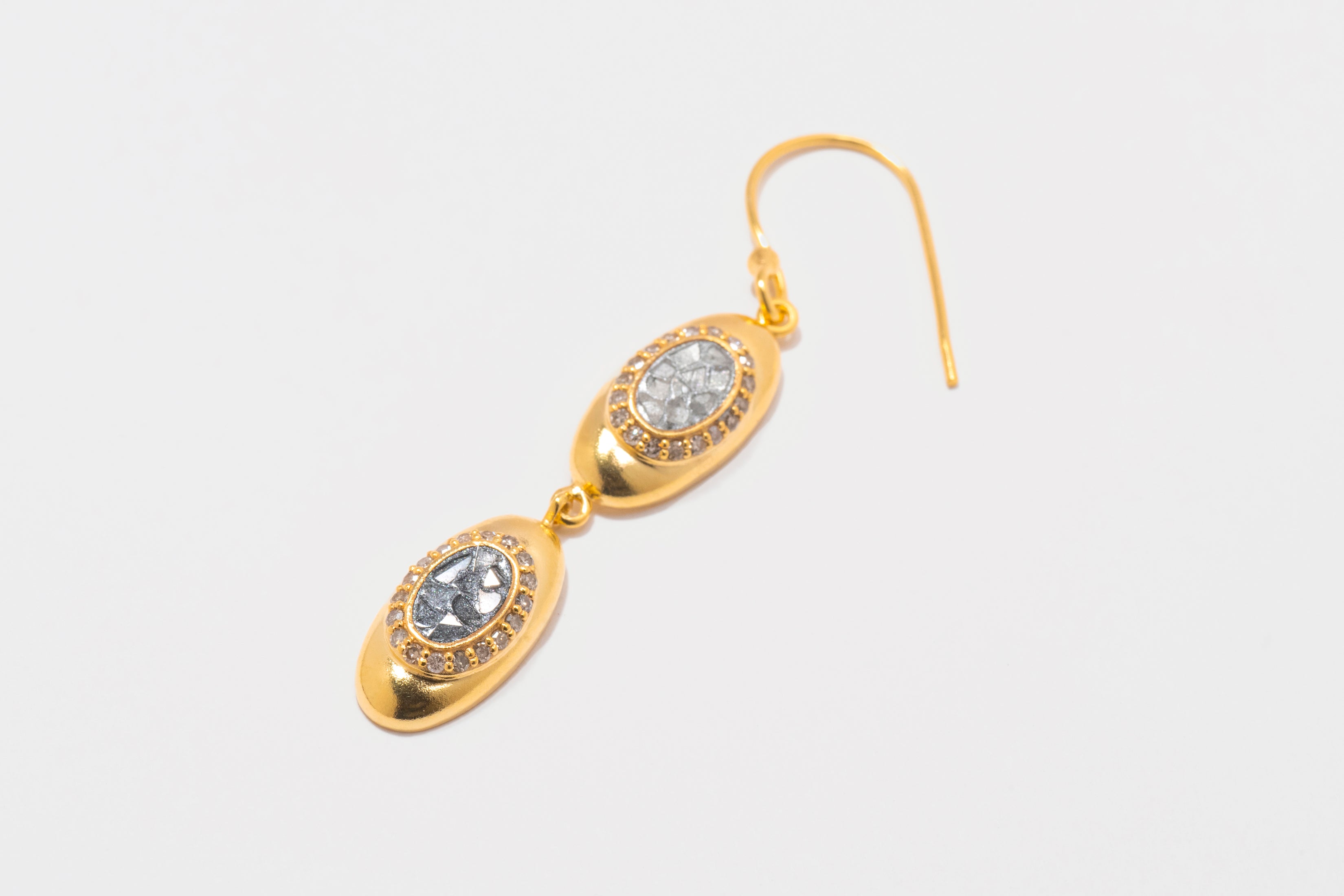 Oriana Double Drop Gold Vermeil Earrings