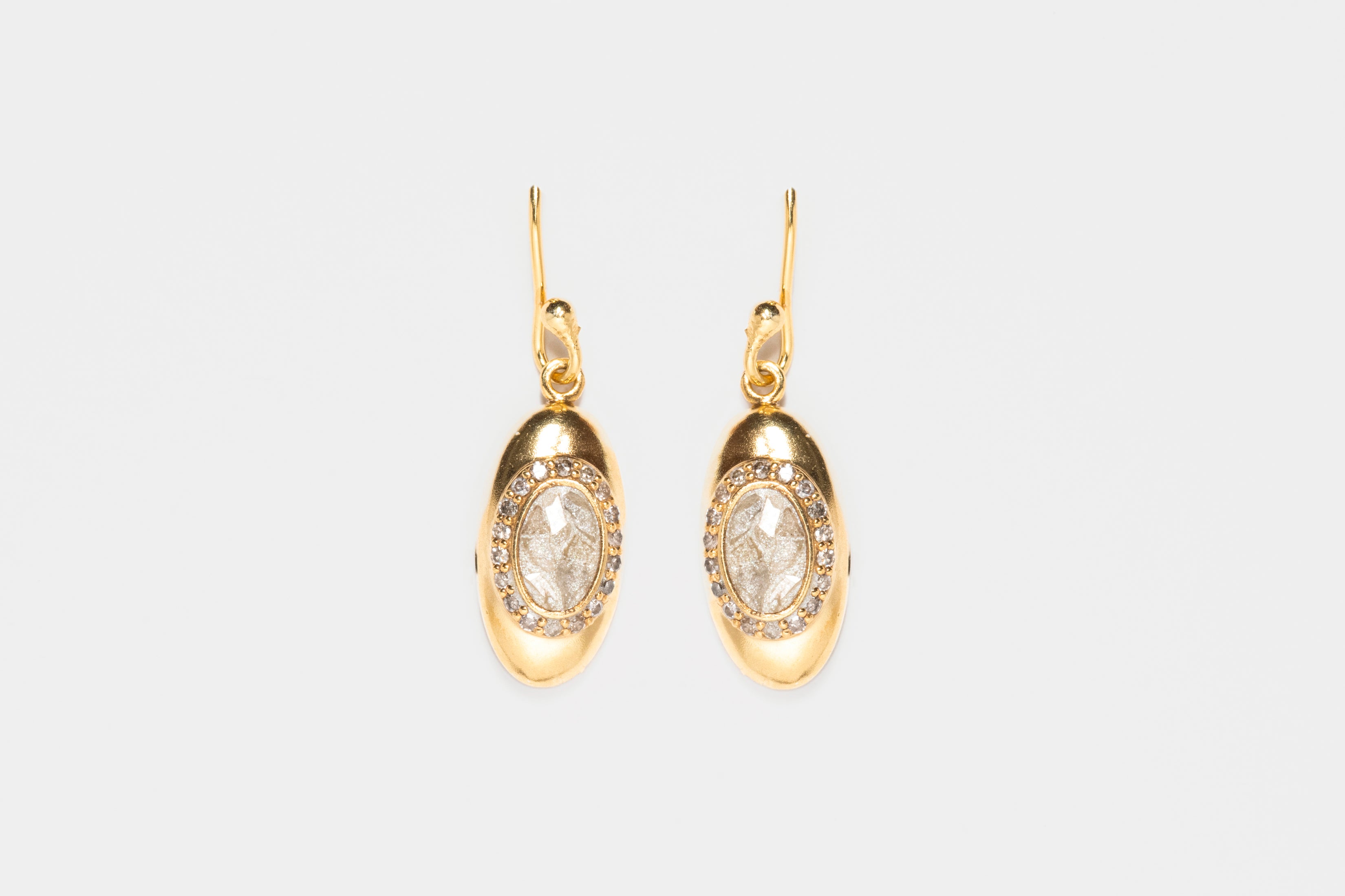 Oriana Single Drop Gold Vermeil Earrings