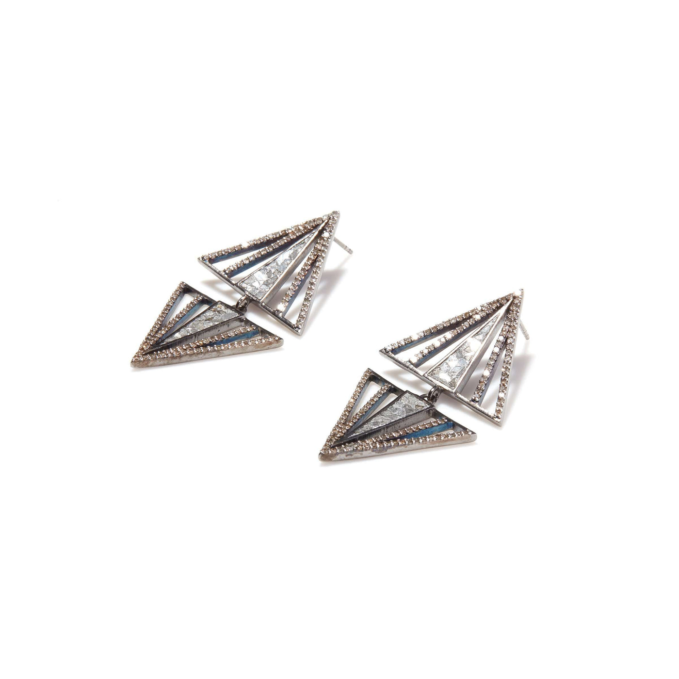 Rahisi Oxidized Silver Earrings