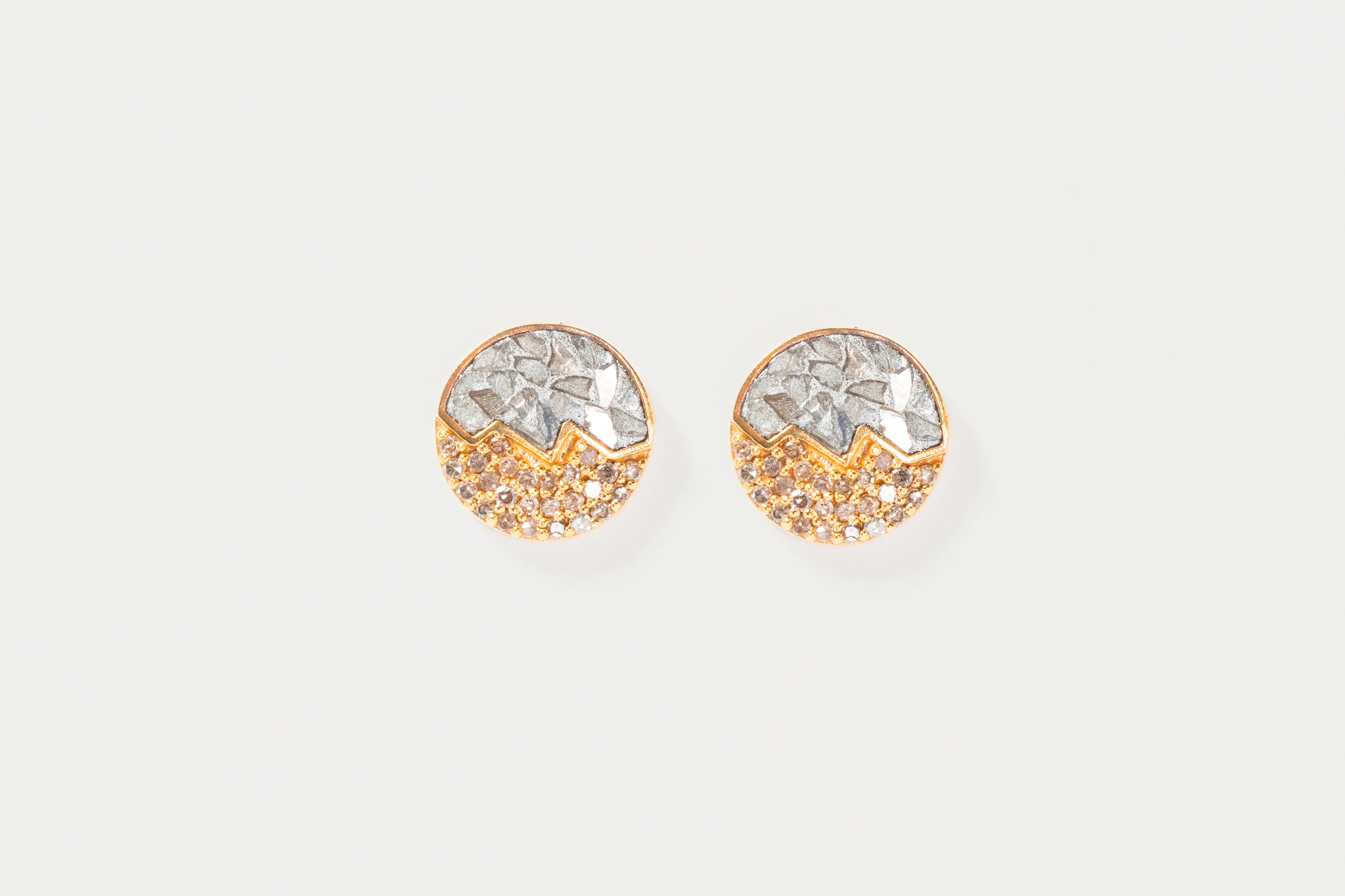 Raina Large Gold Vermeil Stud Earrings