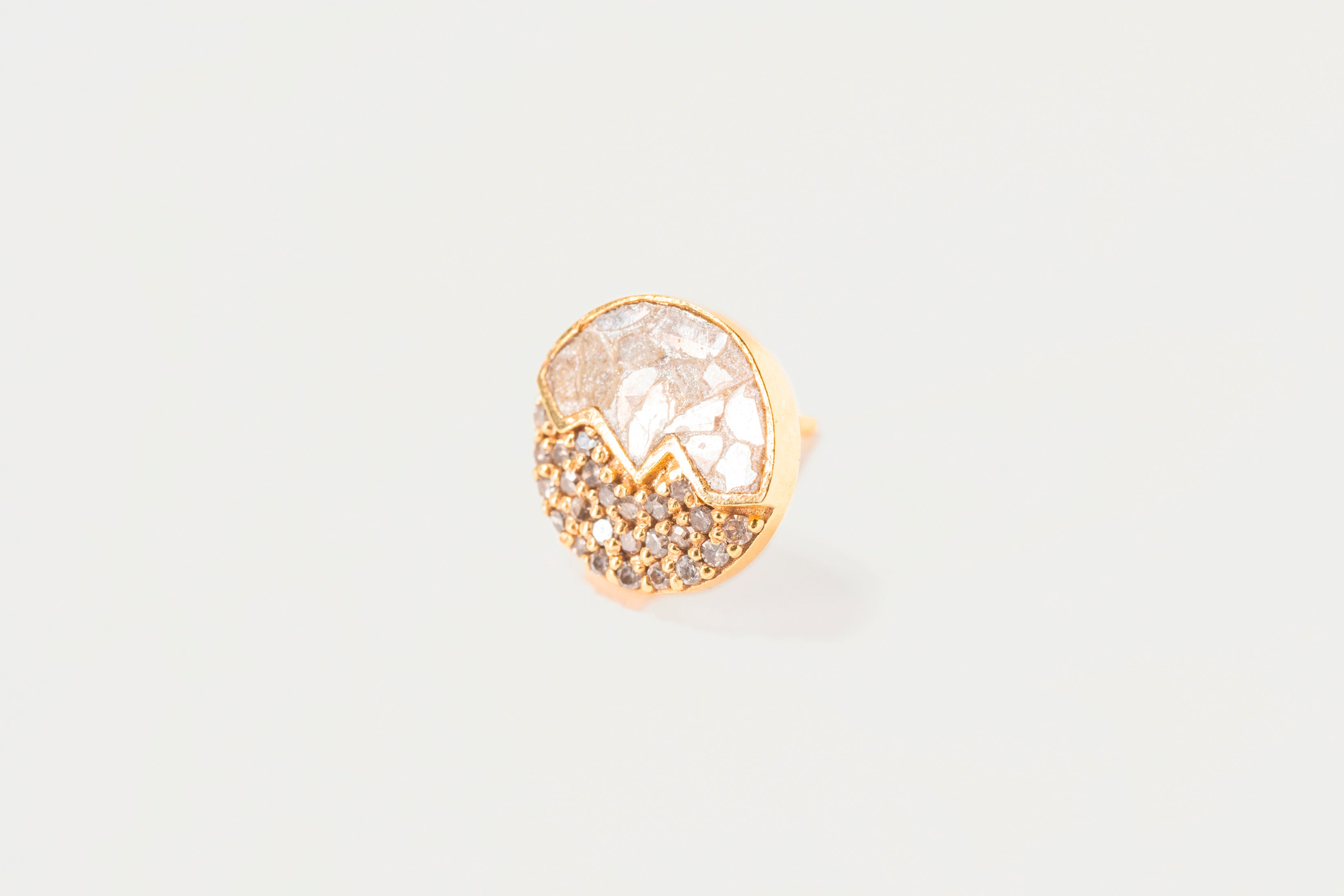 Raina Large Gold Vermeil Stud Earrings