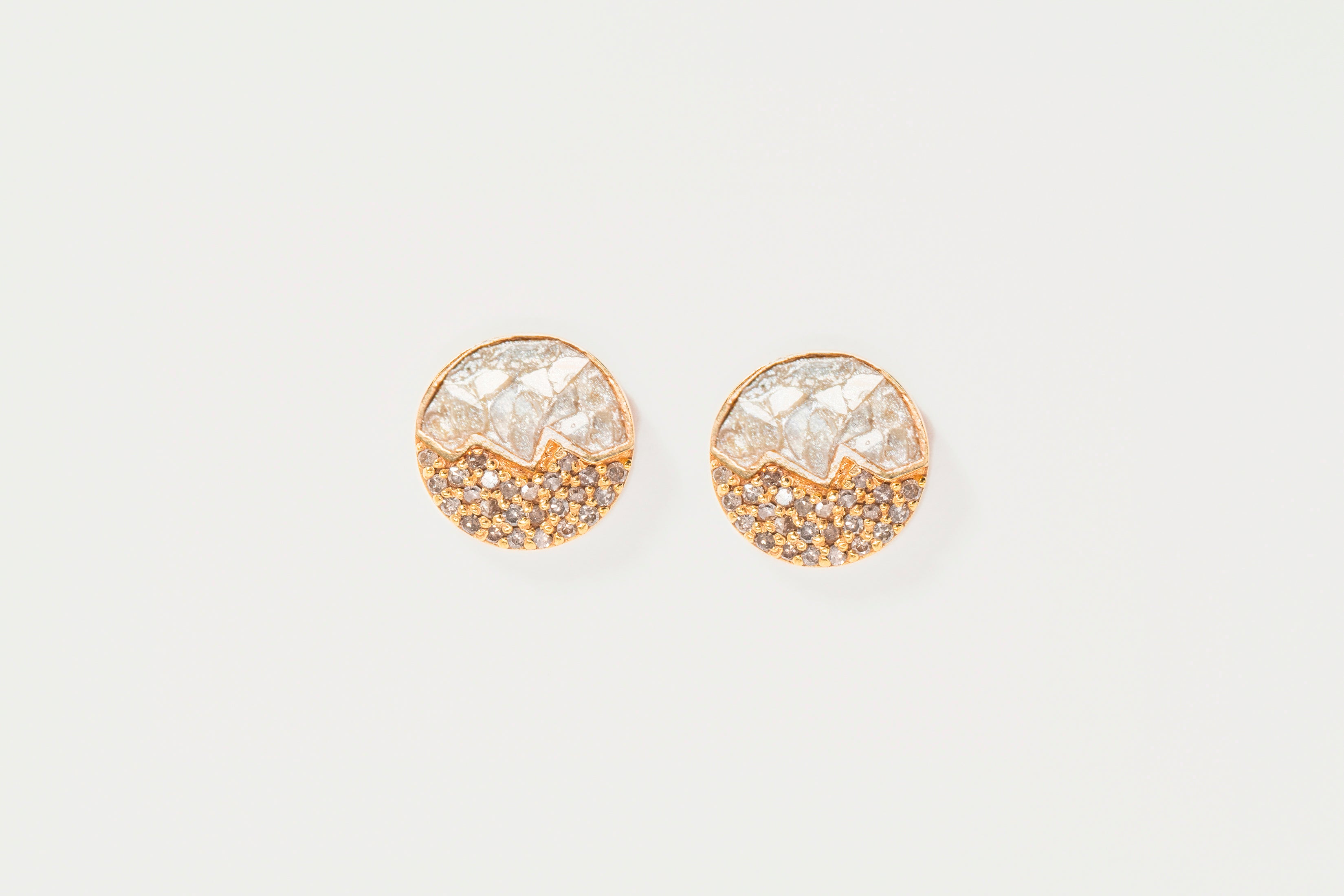 Raina Large Gold Vermeil Stud Earrings