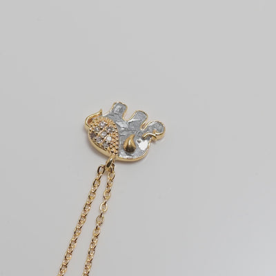 Elephant Gold Vermeil Pendant Necklace
