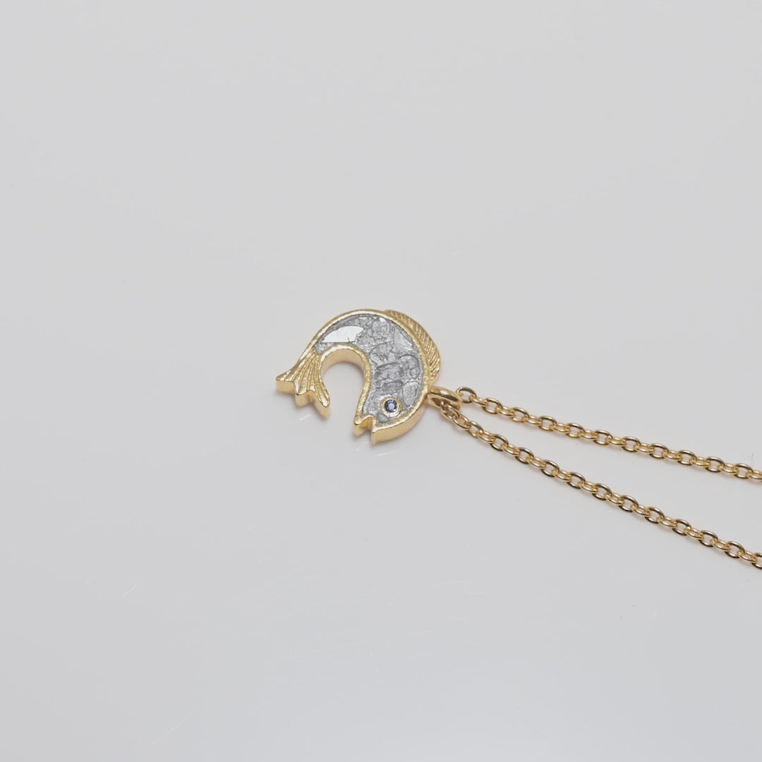 Fish Gold Vermeil Pendant Necklace