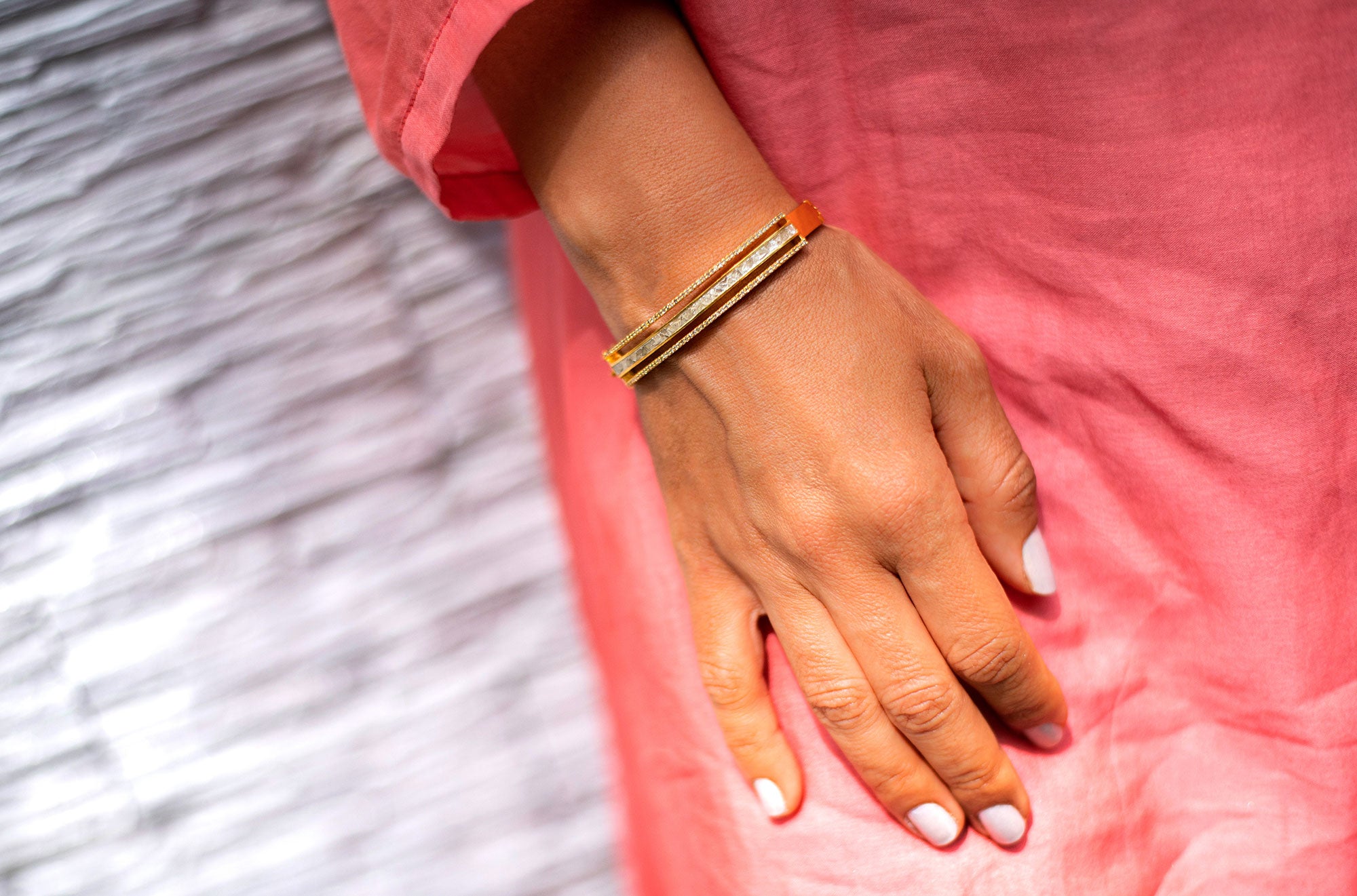 Erraz Gold Vermeil Bangle Bracelet