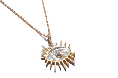 Eye Gold Vermeil Pendant Necklace