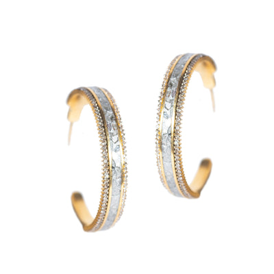 Hapur Small Pave Diamond Gold Vermeil Hoop Earrings