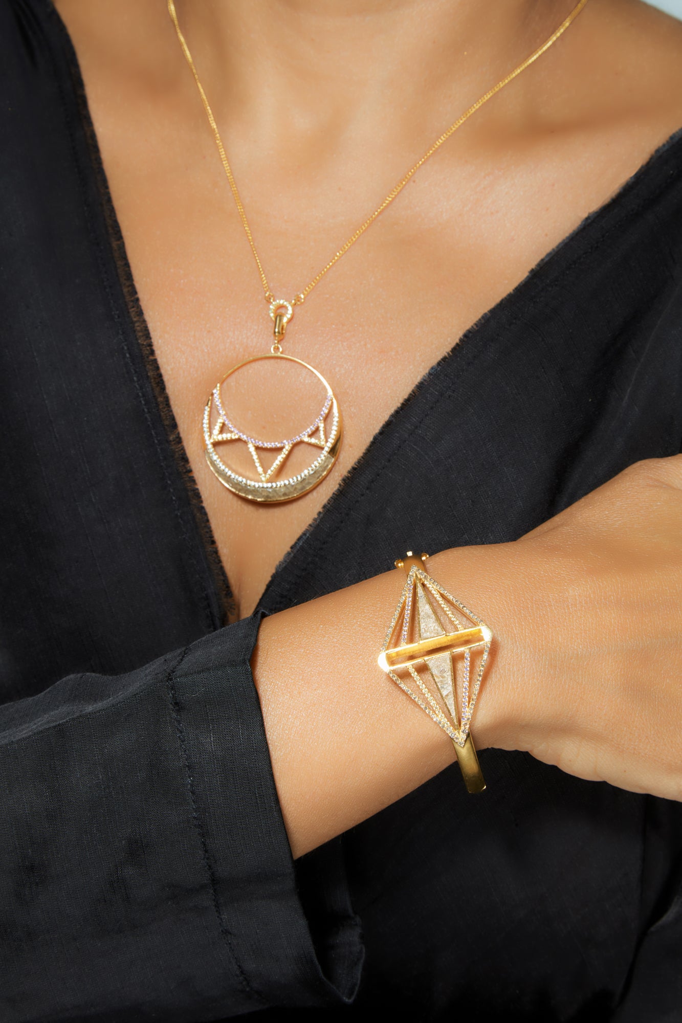 Rahisi Gold Vermeil Bangle Bracelet