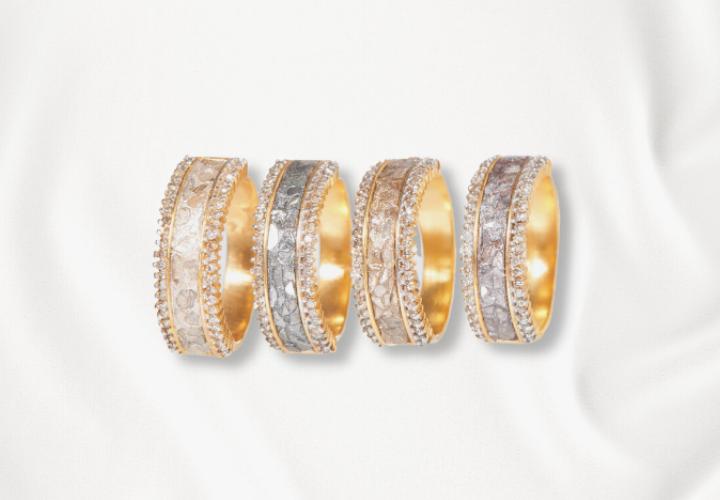 gold diamond statement rings