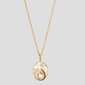 Oval Polki Gold Vermeil Pendant Necklace