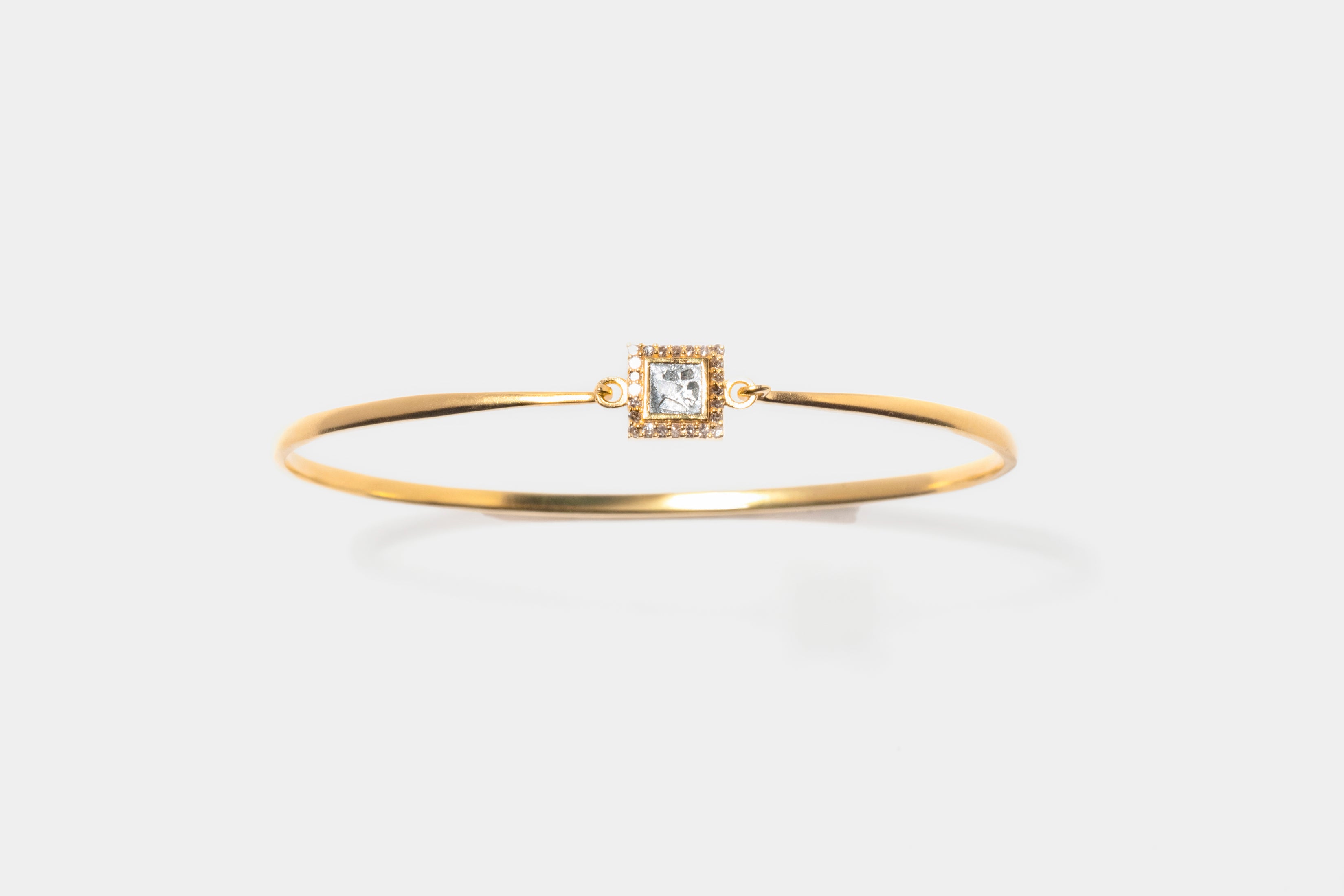 Nava  Square Gold Vermeil Bangle Bracelet