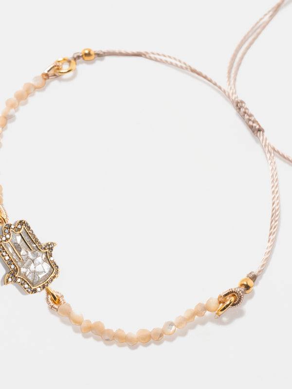 Hamsa Beaded Gold Vermeil Bracelet