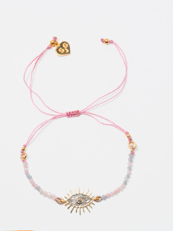 Evil Eye Beaded Gold Vermeil Bracelet