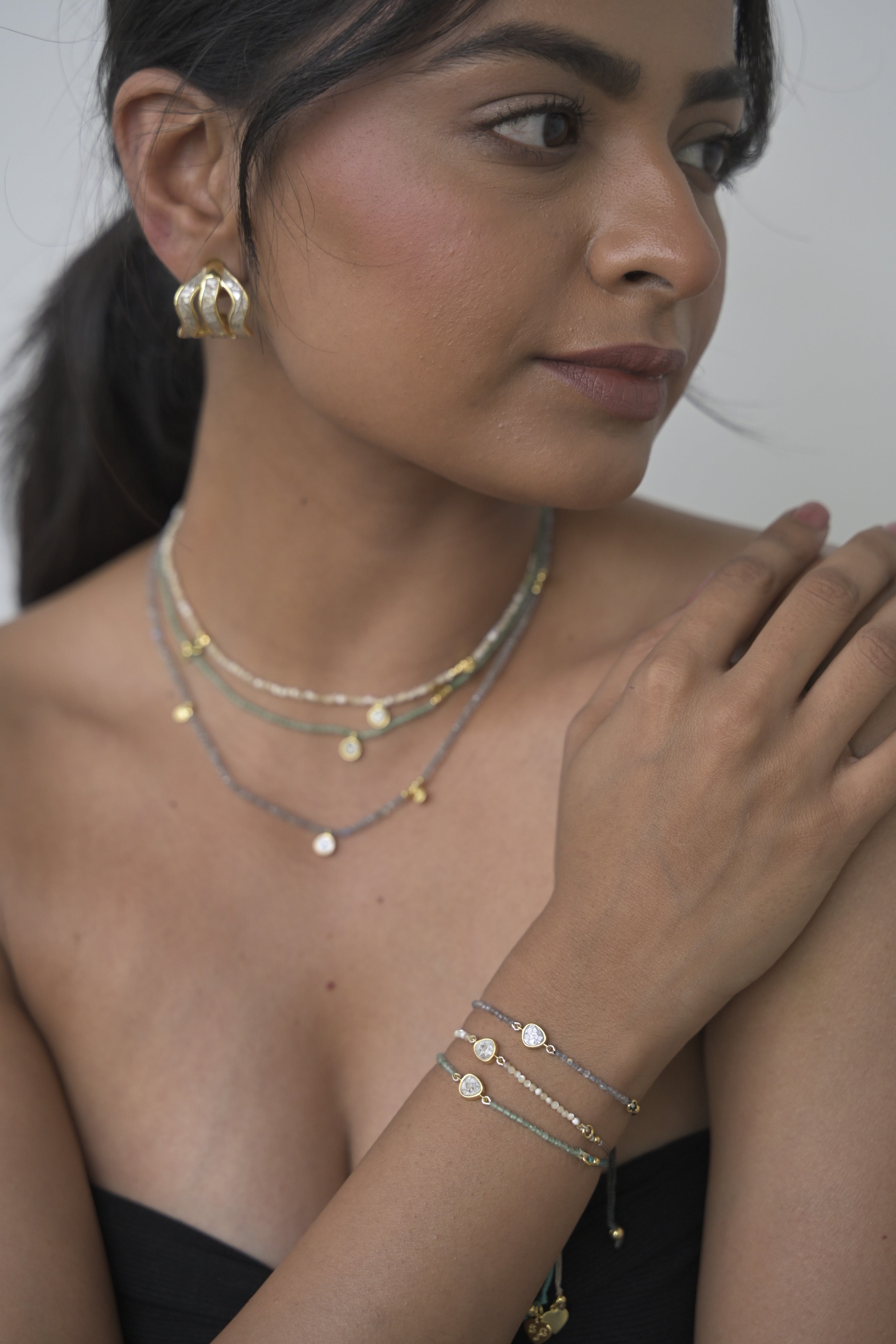 Janiza Organic Beaded Gold Vermeil Bracelet