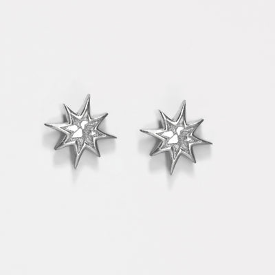 Mini Nash Oxidized Stud Earrings