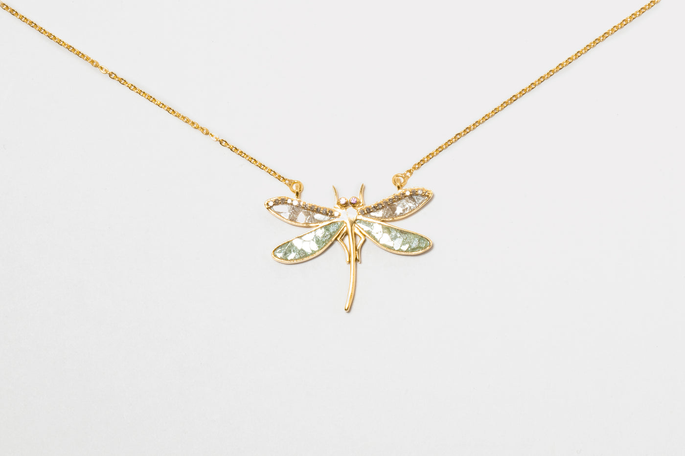Dragonfly Gold Vermeil Pendant Necklace