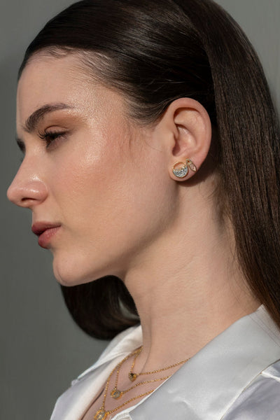Tiid Gold Vermeil Stud Earrings