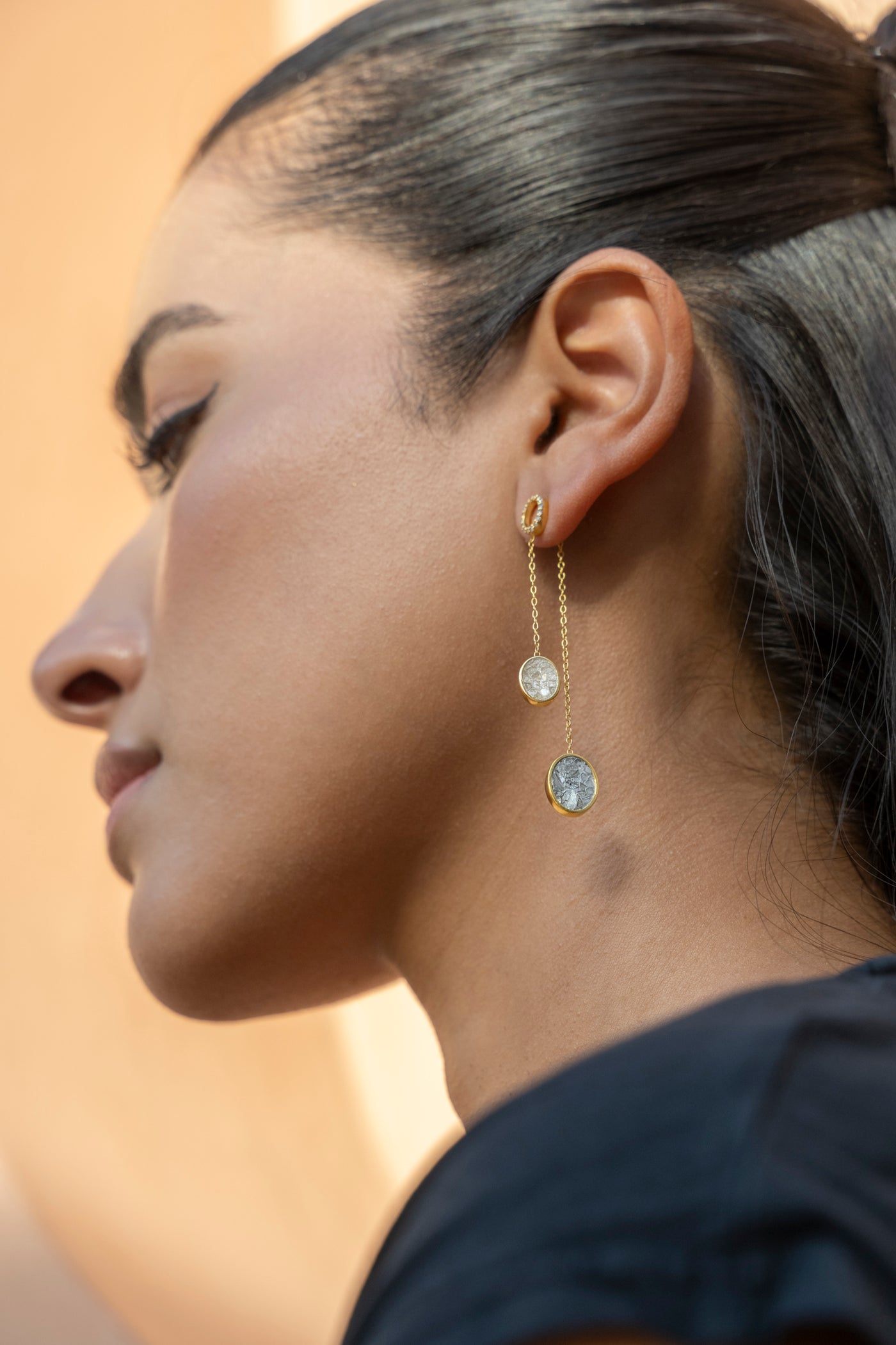 Arata Gold Vermeil Slider Earrings