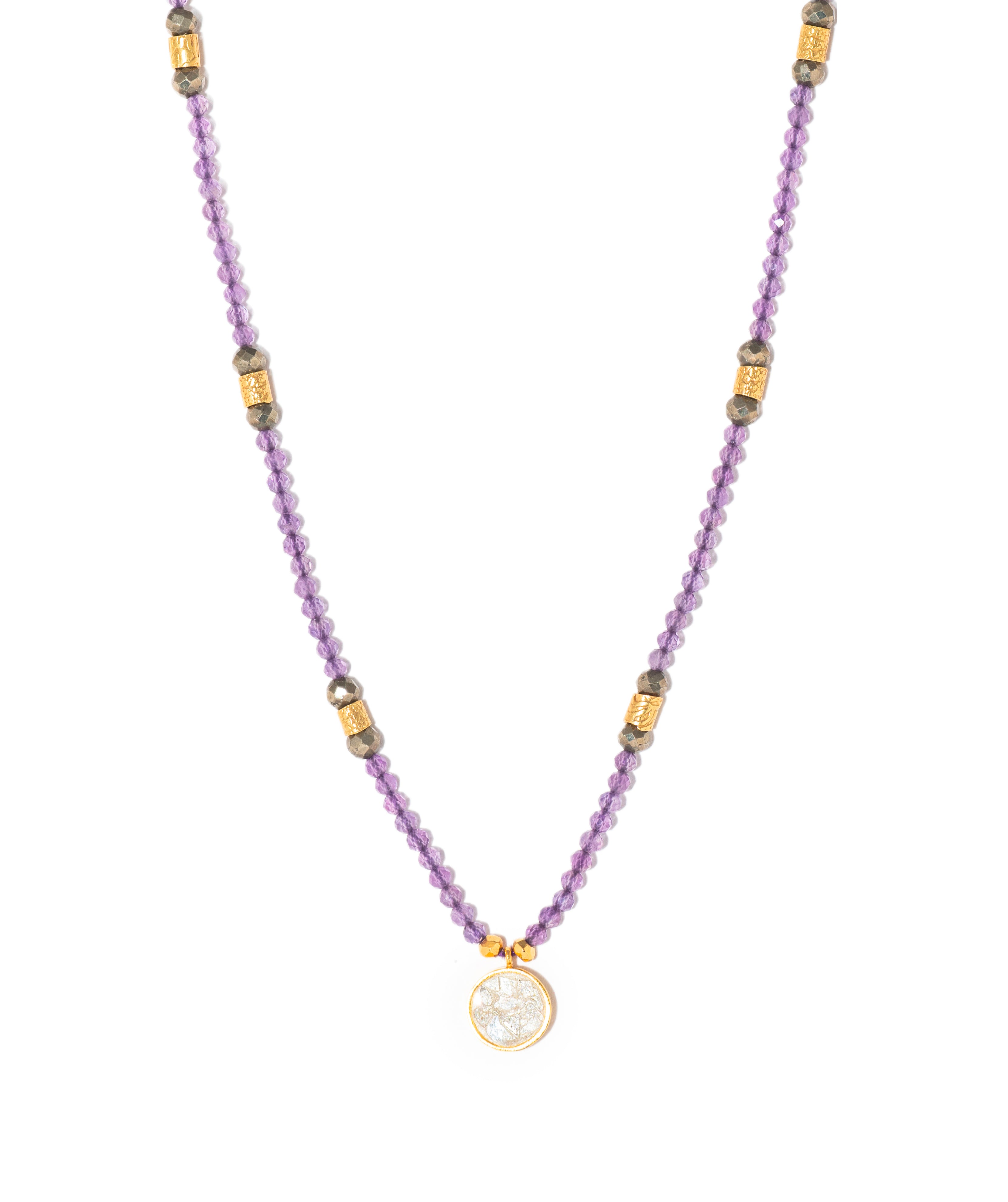 Dusty Beaded Gold Vermeil Necklace